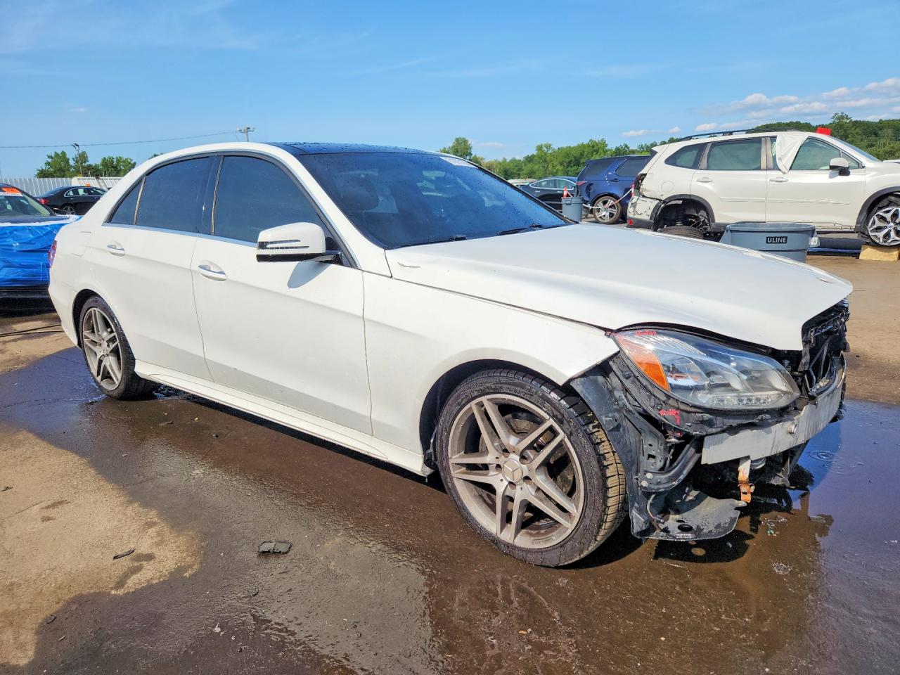 2014 Mercedes-benz E 350 4matic White vin: WDDHF8JB4EB073230