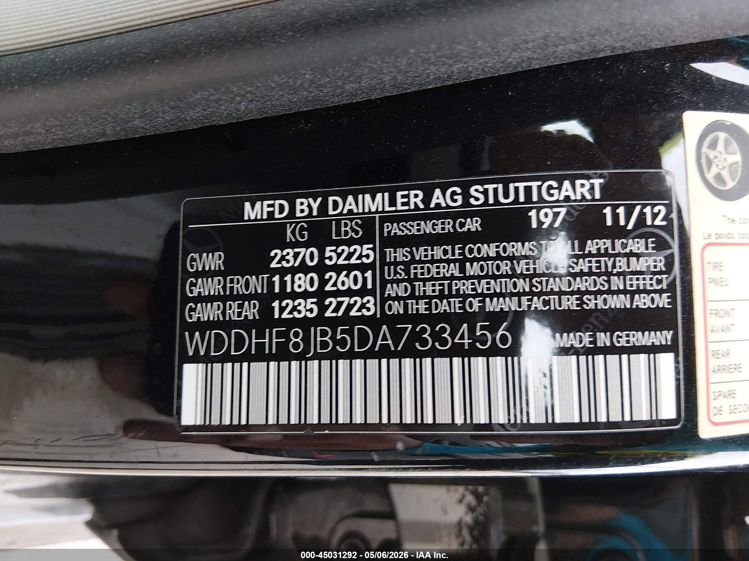 2013 Mercedes-benz E 350 4matic Черный vin: WDDHF8JB5DA733456