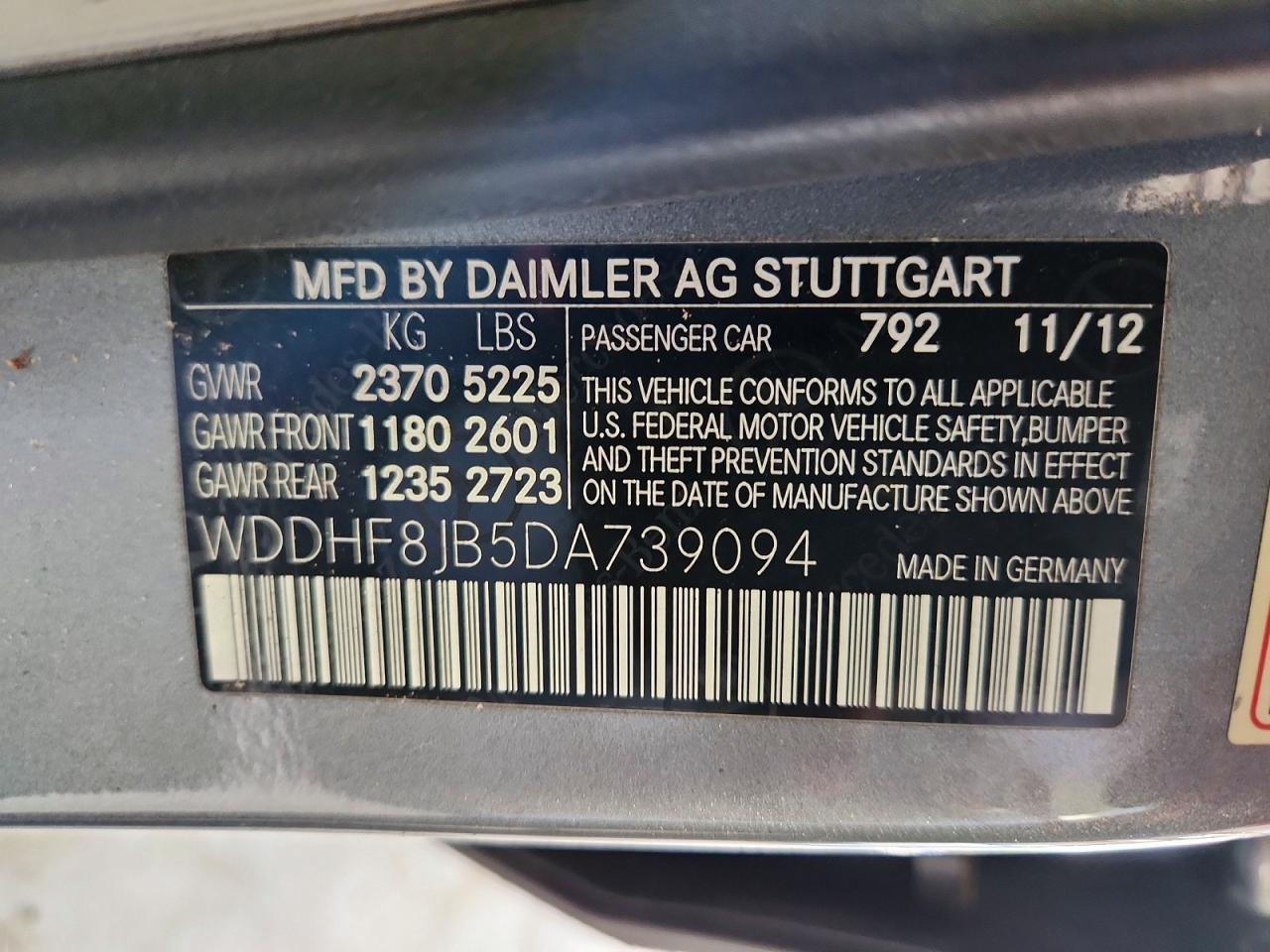 2013 Mercedes-benz E 350 4matic Gray vin: WDDHF8JB5DA739094