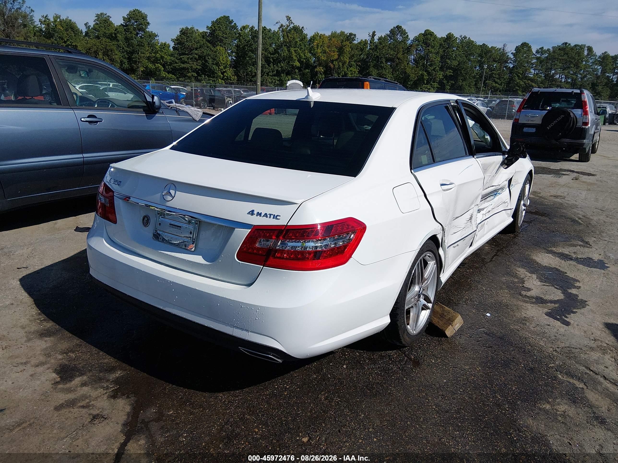 2013 Mercedes-benz E 350 4matic White vin: WDDHF8JB6DA768944