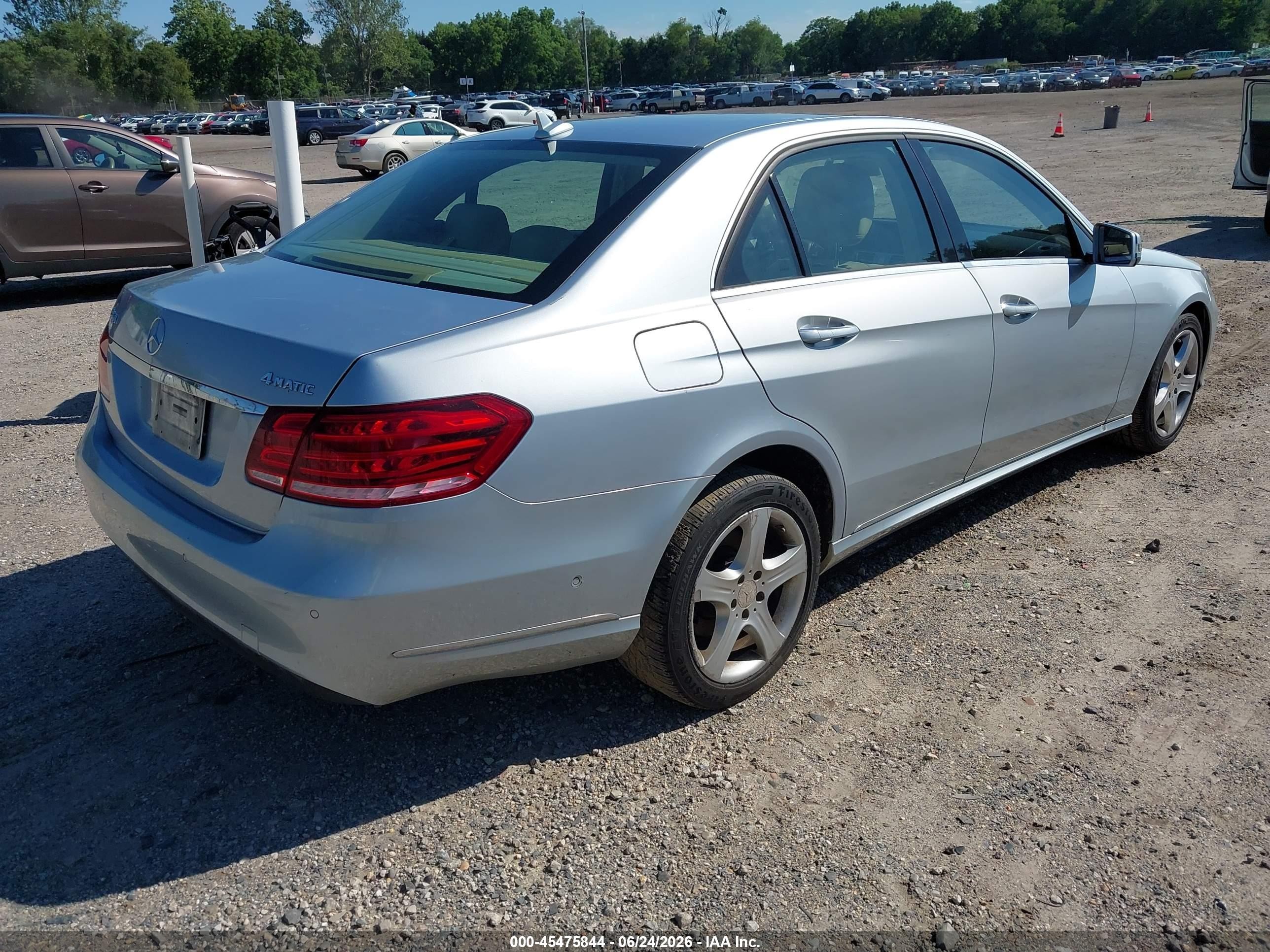 2014 Mercedes-benz E 350 4matic Silver vin: WDDHF8JB6EA811406