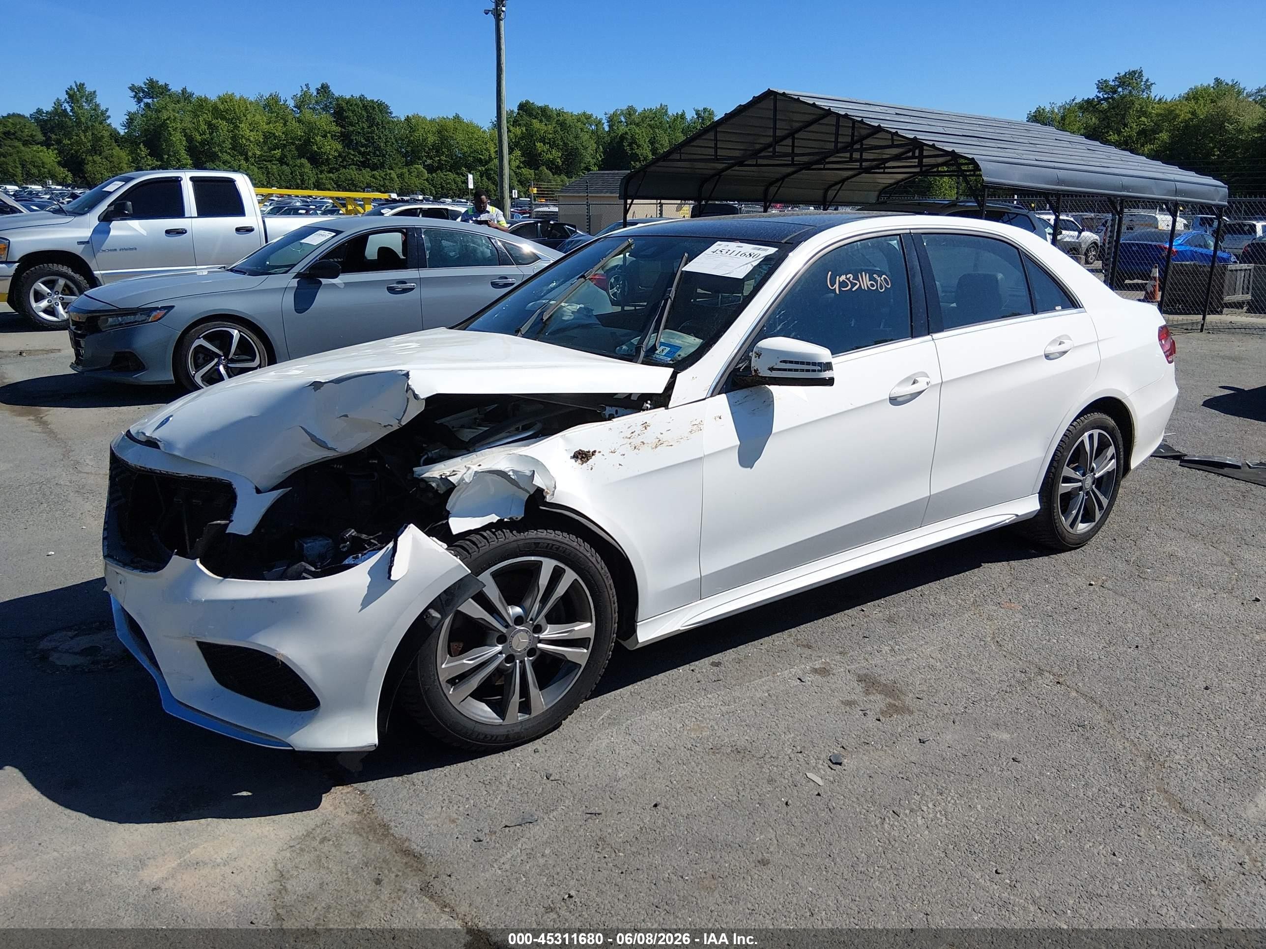2014 Mercedes-benz E 350 4matic Белый vin: WDDHF8JB6EA991311