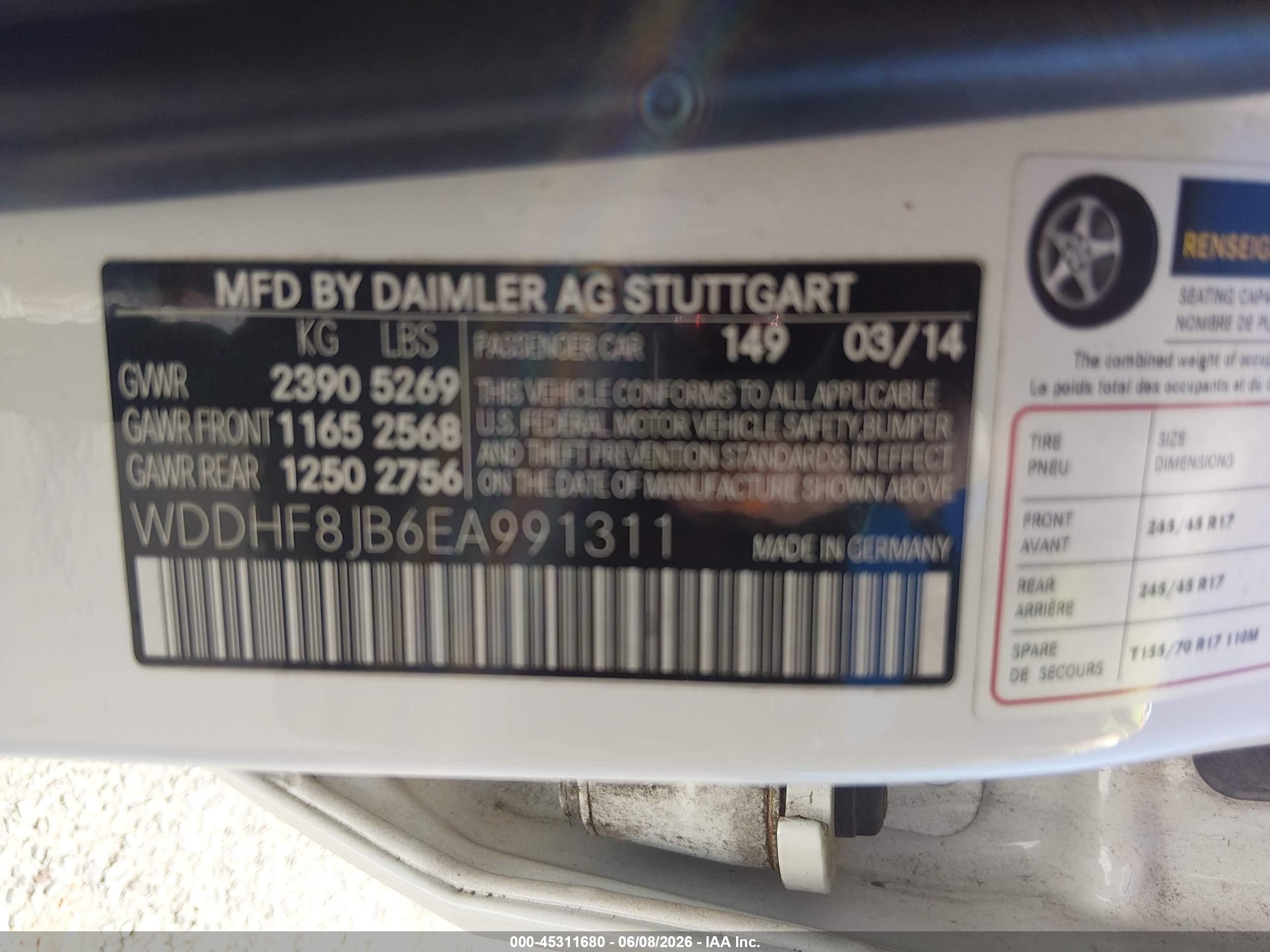 2014 Mercedes-benz E 350 4matic Белый vin: WDDHF8JB6EA991311
