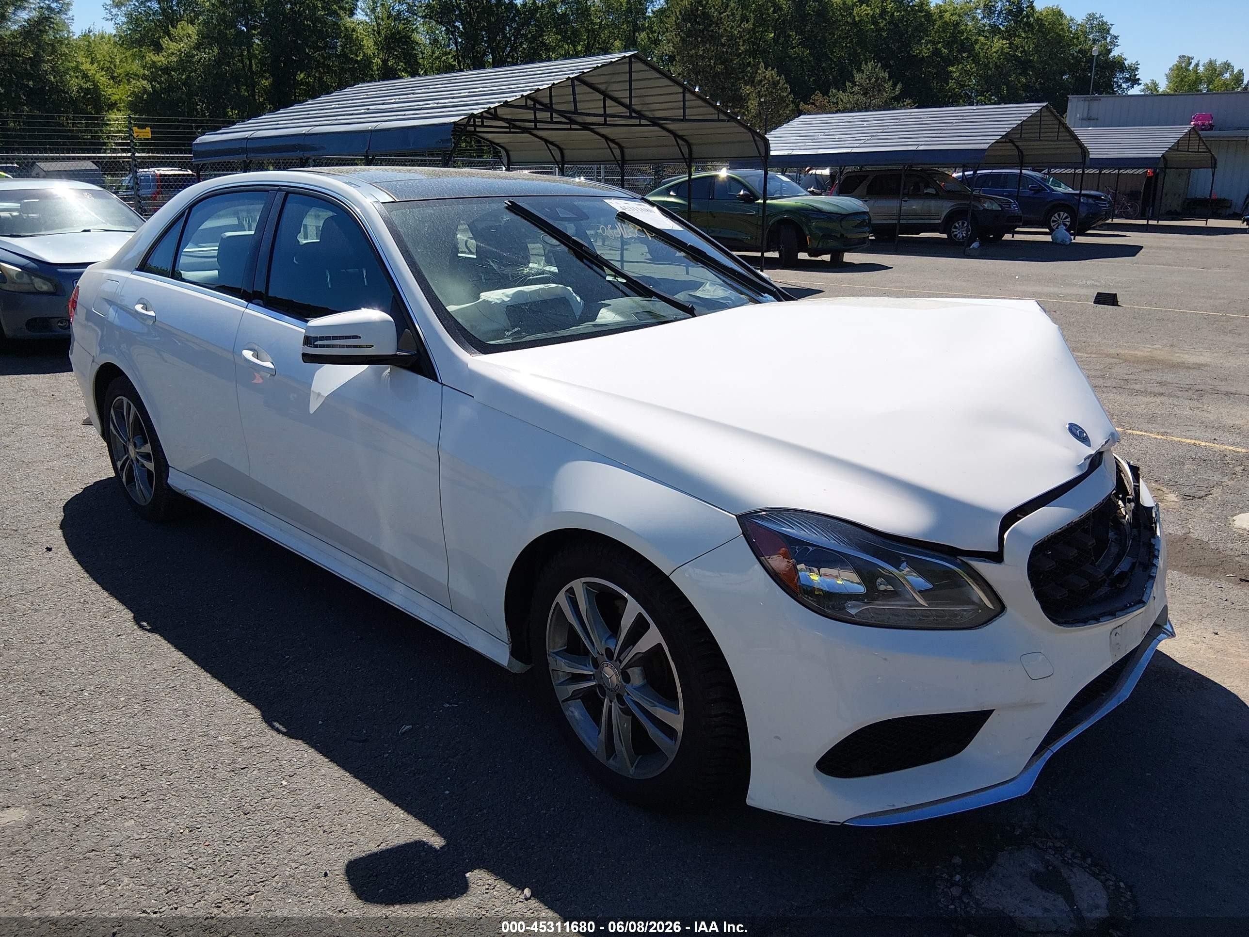 2014 Mercedes-benz E 350 4matic White vin: WDDHF8JB6EA991311