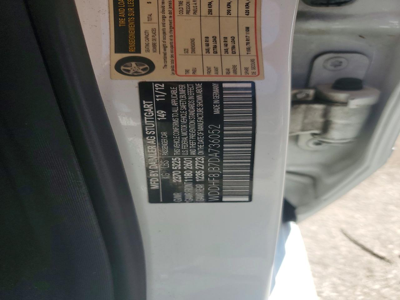 2013 Mercedes-benz E 350 4matic White vin: WDDHF8JB7DA736052