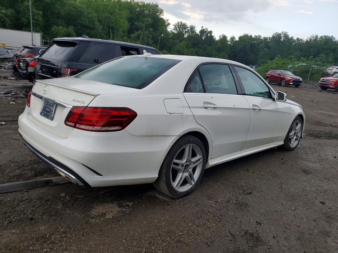 2014 Mercedes-benz E 350 4matic White vin: WDDHF8JB7EA851090