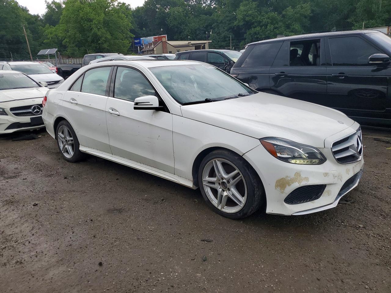 2014 Mercedes-benz E 350 4matic White vin: WDDHF8JB7EA851090