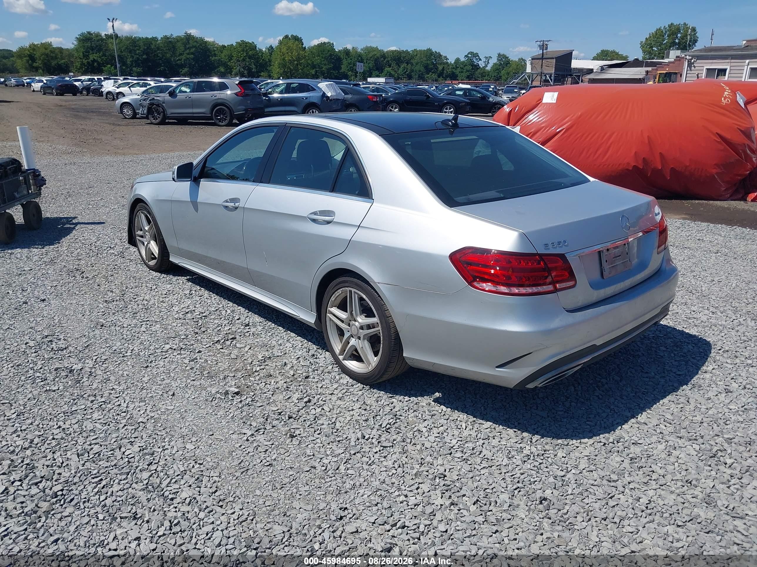 2014 Mercedes-benz E 350 4matic Silver vin: WDDHF8JB7EB026595