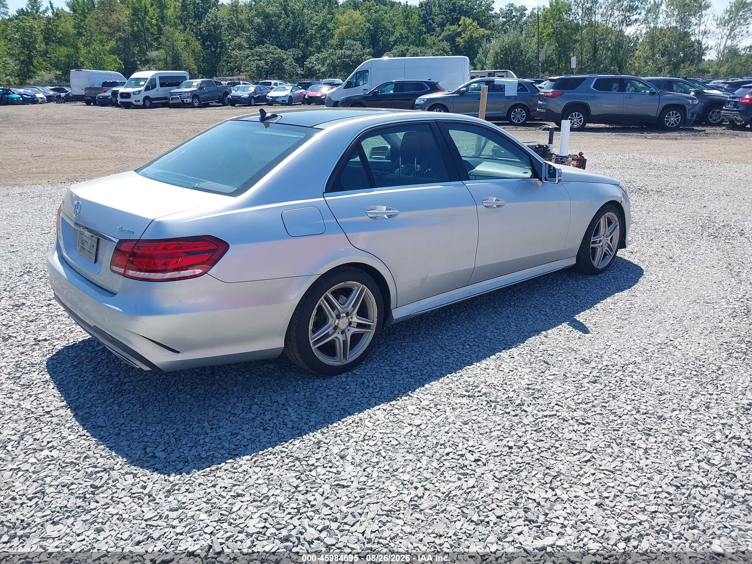 2014 Mercedes-benz E 350 4matic Silver vin: WDDHF8JB7EB026595