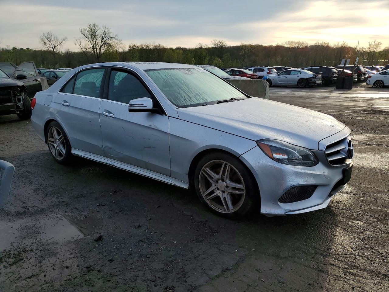 2014 Mercedes-benz E 350 4matic Silver vin: WDDHF8JB7EB059564