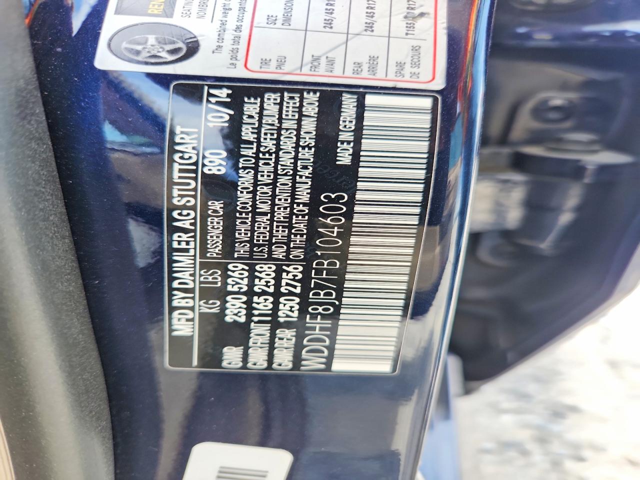2015 Mercedes-benz E 350 4matic Blue vin: WDDHF8JB7FB104603