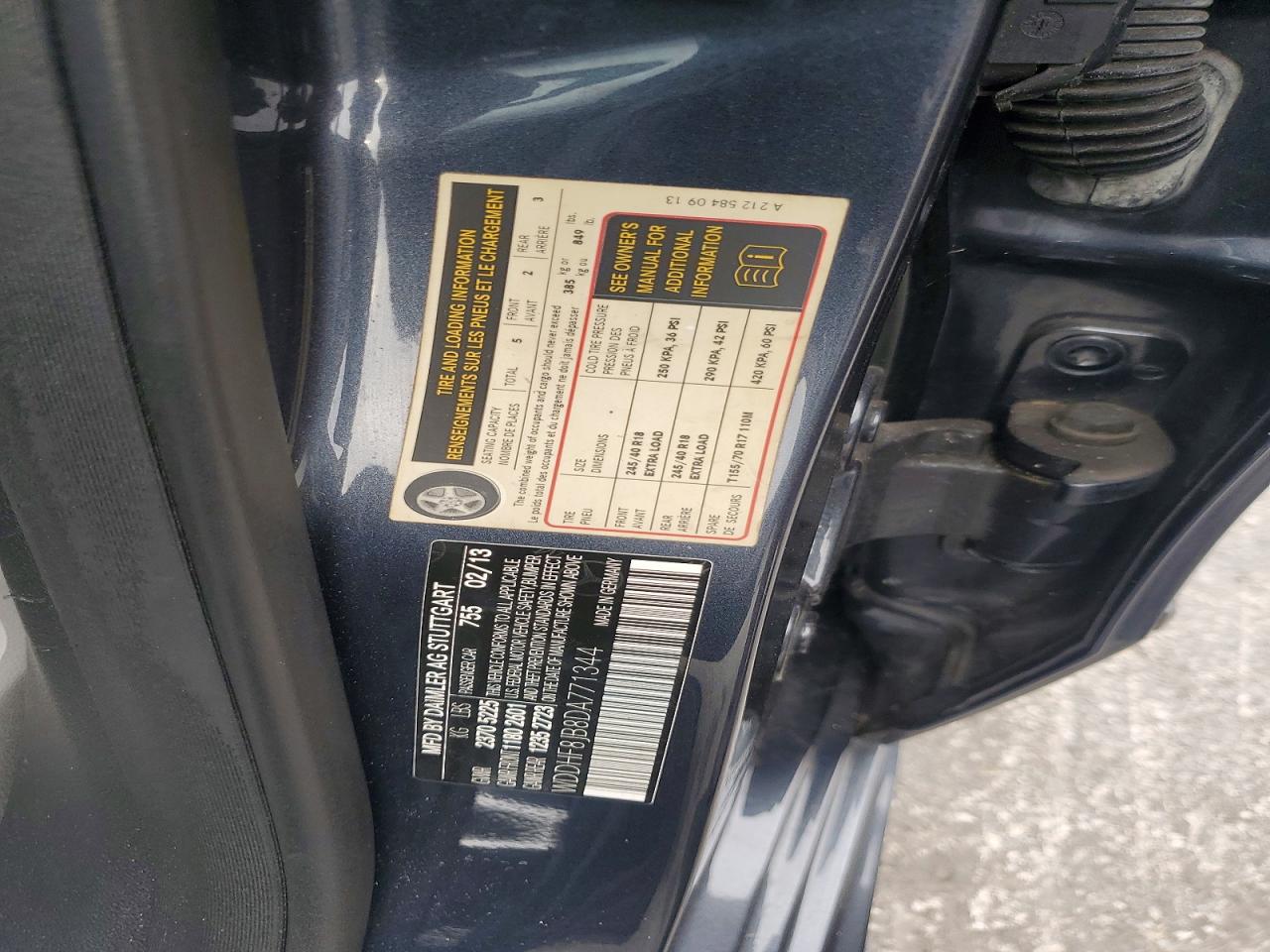 2013 Mercedes-benz E 350 4matic Gray vin: WDDHF8JB8DA771344