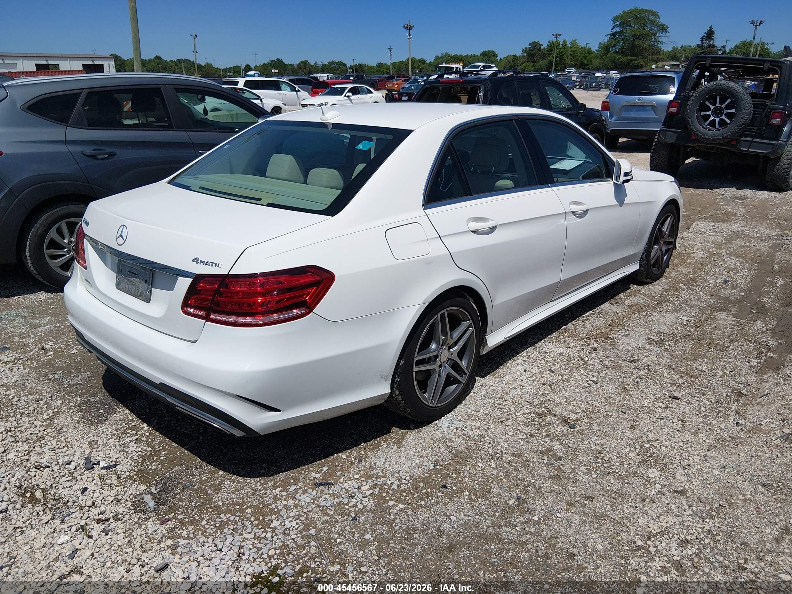 2014 Mercedes-benz E 350 4matic White vin: WDDHF8JB8EB030350