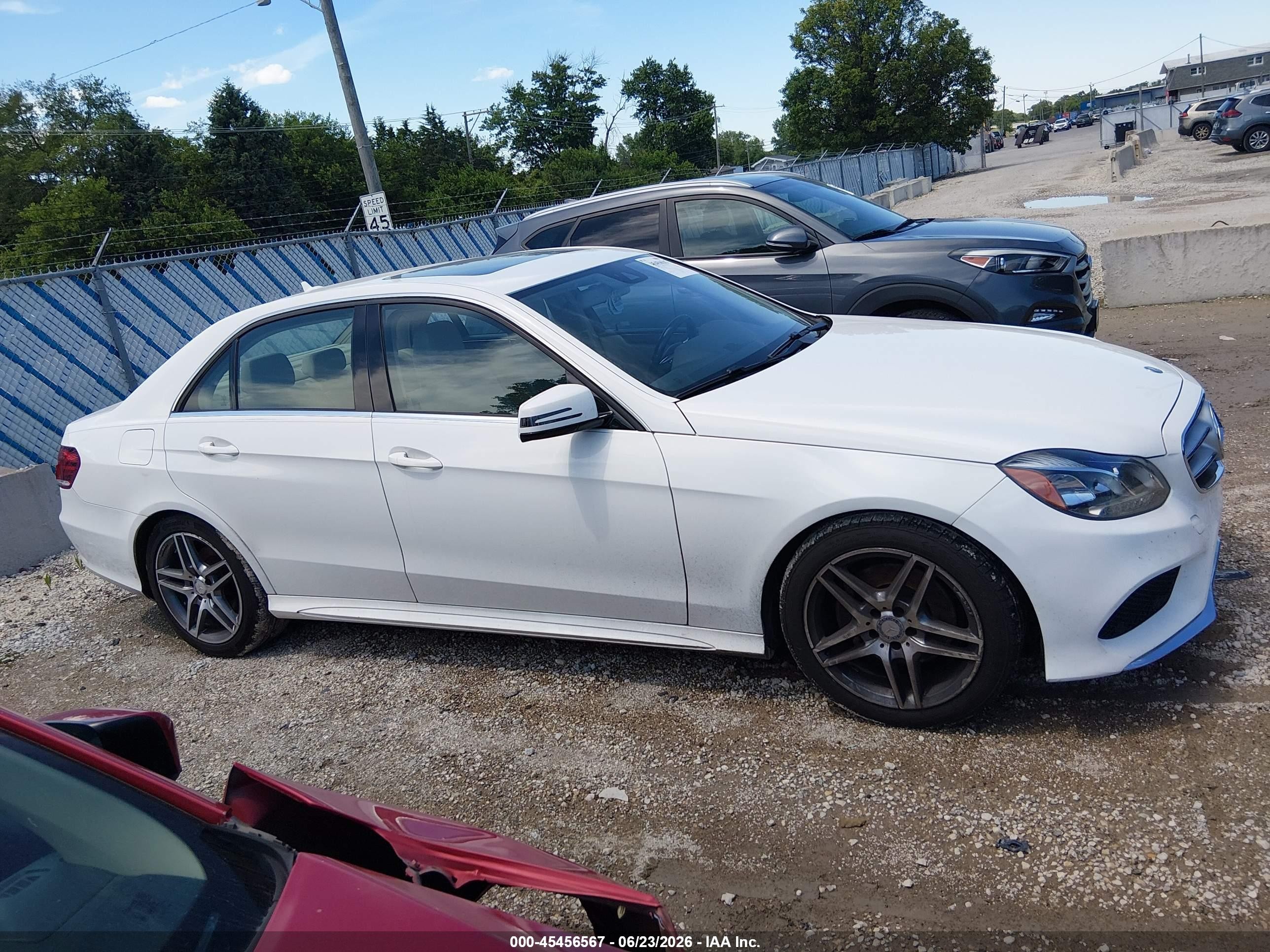 2014 Mercedes-benz E 350 4matic White vin: WDDHF8JB8EB030350