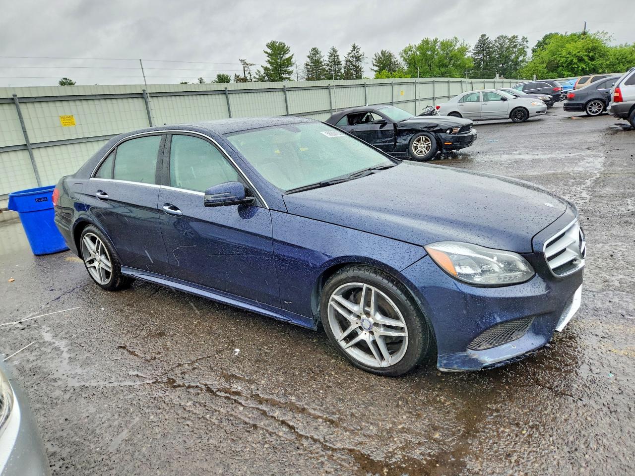 2014 Mercedes-benz E 350 4matic Blue vin: WDDHF8JB9EB003691