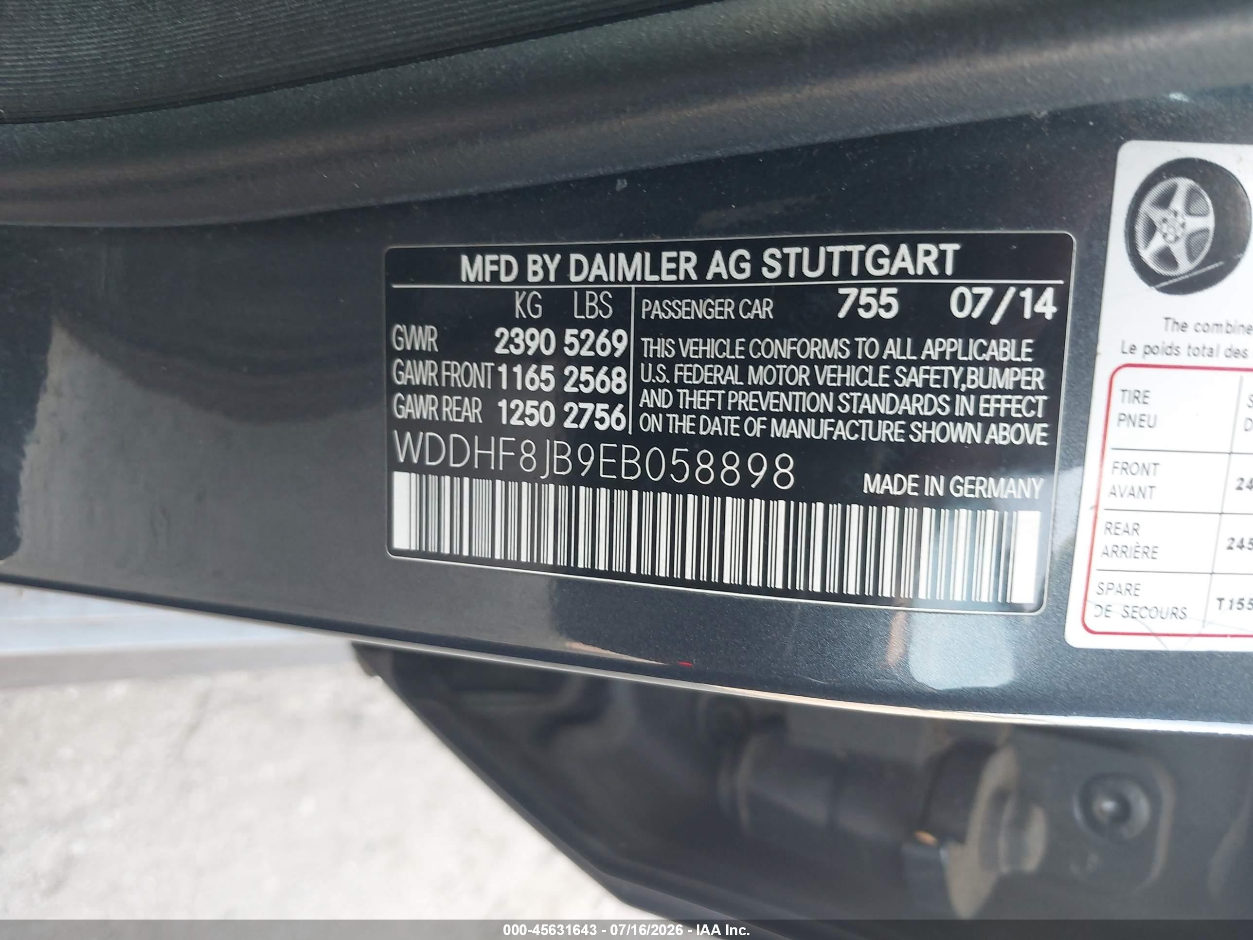 2014 Mercedes-benz E 350 4matic Gray vin: WDDHF8JB9EB058898