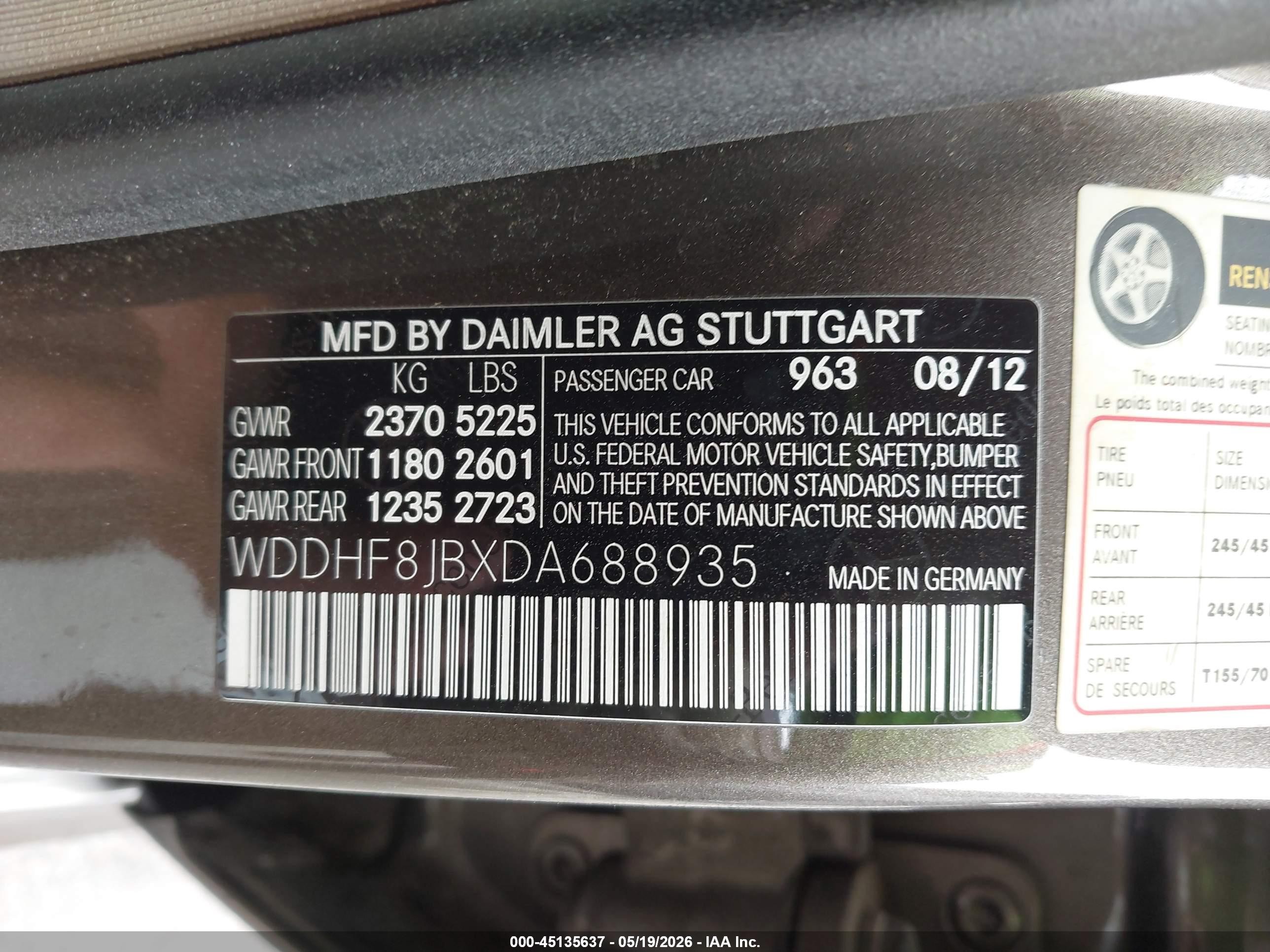 2013 Mercedes-benz E 350 4matic Коричневый vin: WDDHF8JBXDA688935