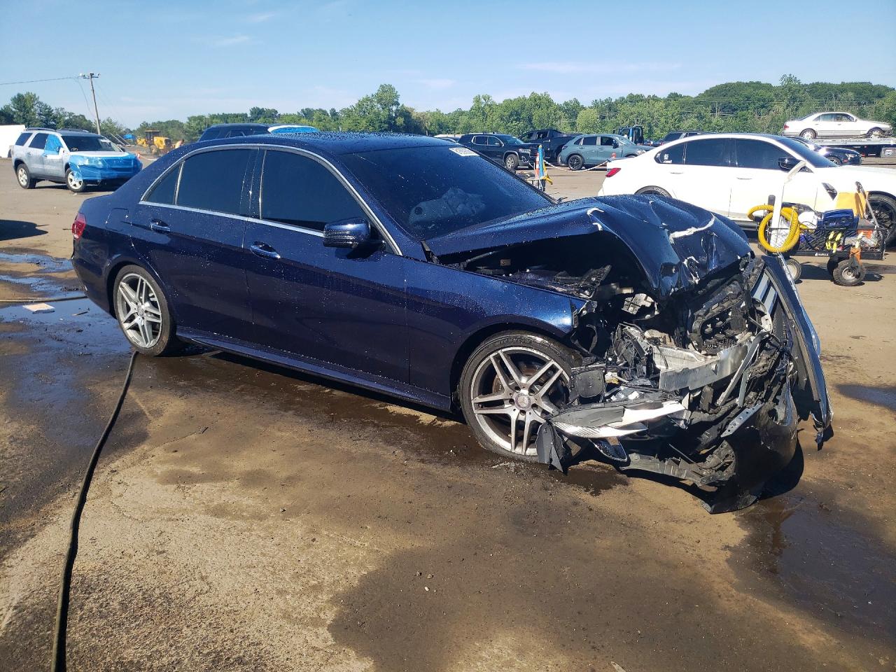 2014 Mercedes-benz E 350 4matic Синий vin: WDDHF8JBXEB058635