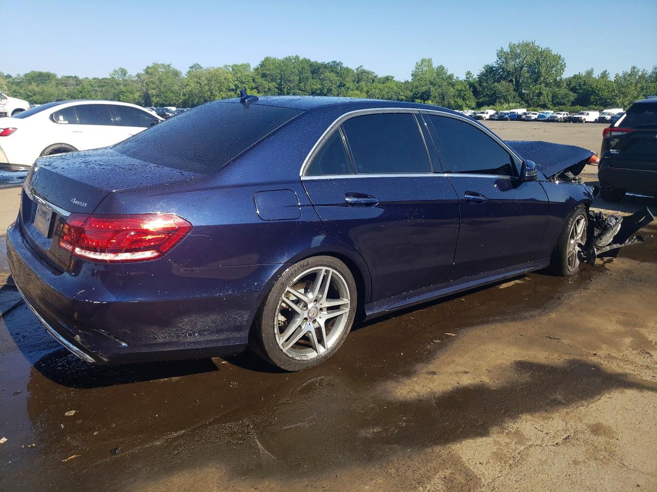 2014 Mercedes-benz E 350 4matic Синий vin: WDDHF8JBXEB058635