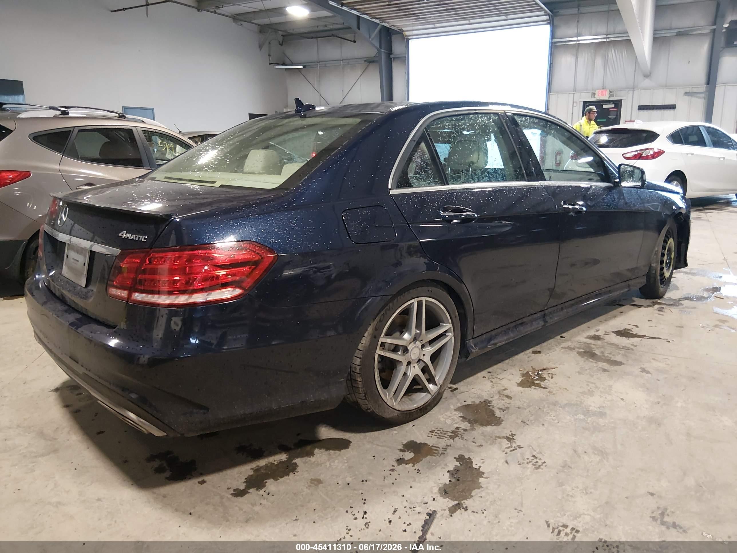 2015 Mercedes-benz E 350 4matic Blue vin: WDDHF8JBXFB088042