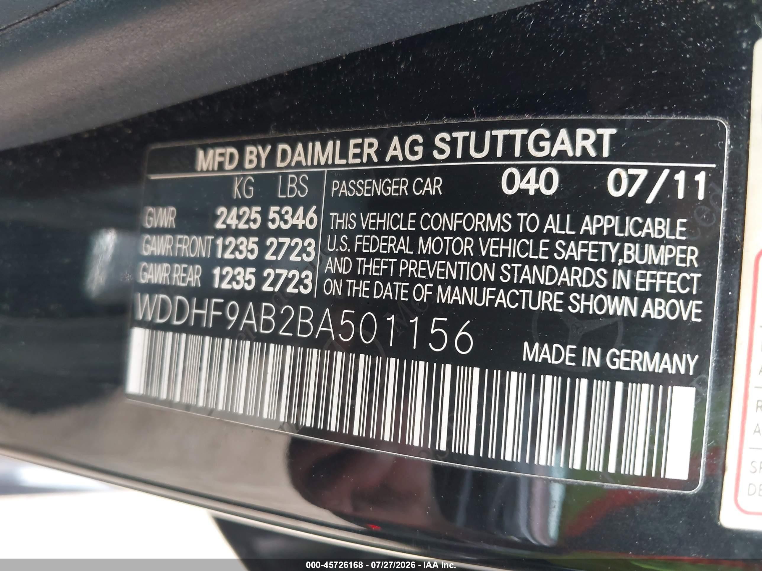 2011 Mercedes-benz E 550 4matic Black vin: WDDHF9AB2BA501156