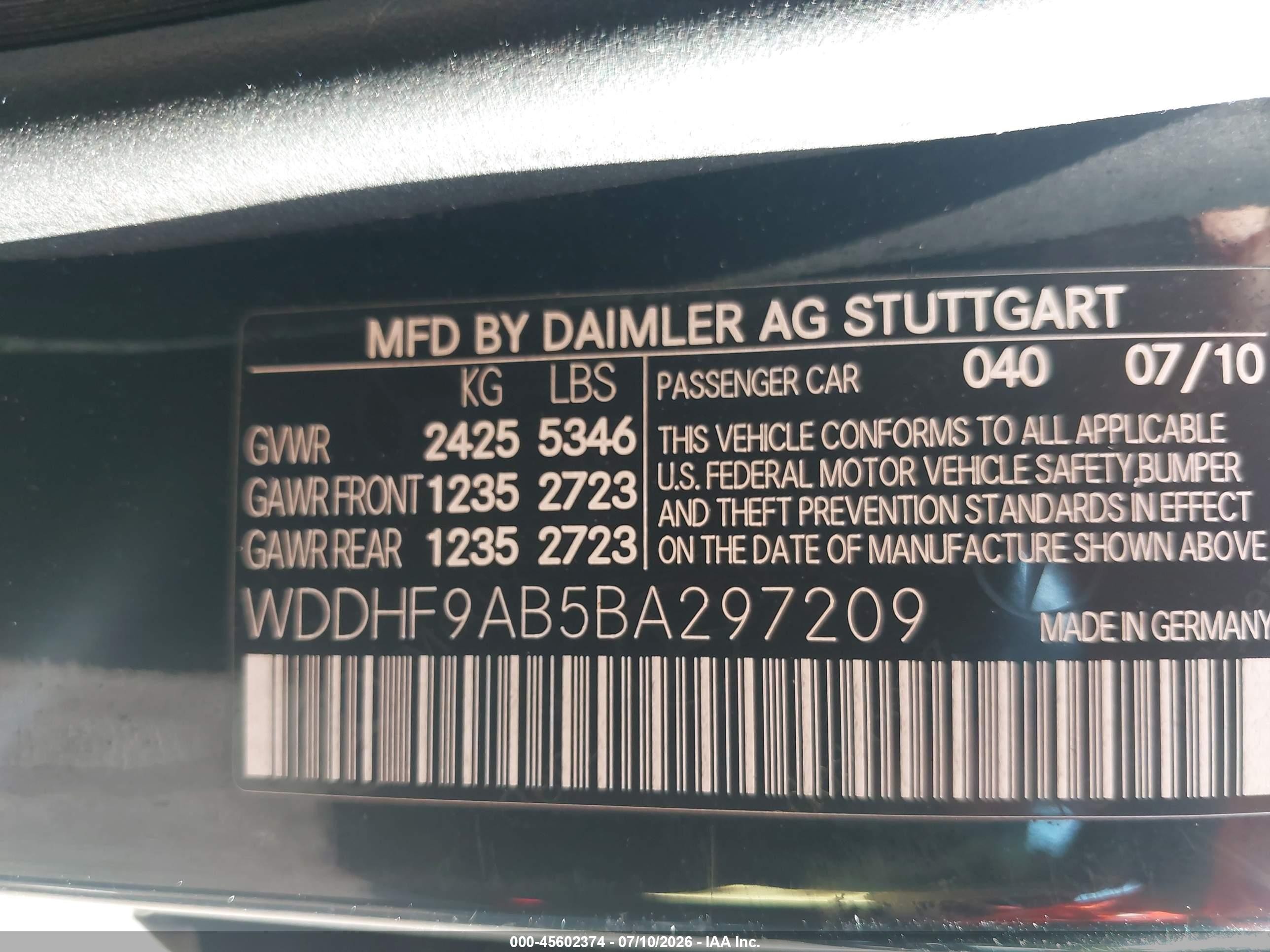 2011 Mercedes-benz E 550 4matic Black vin: WDDHF9AB5BA297209