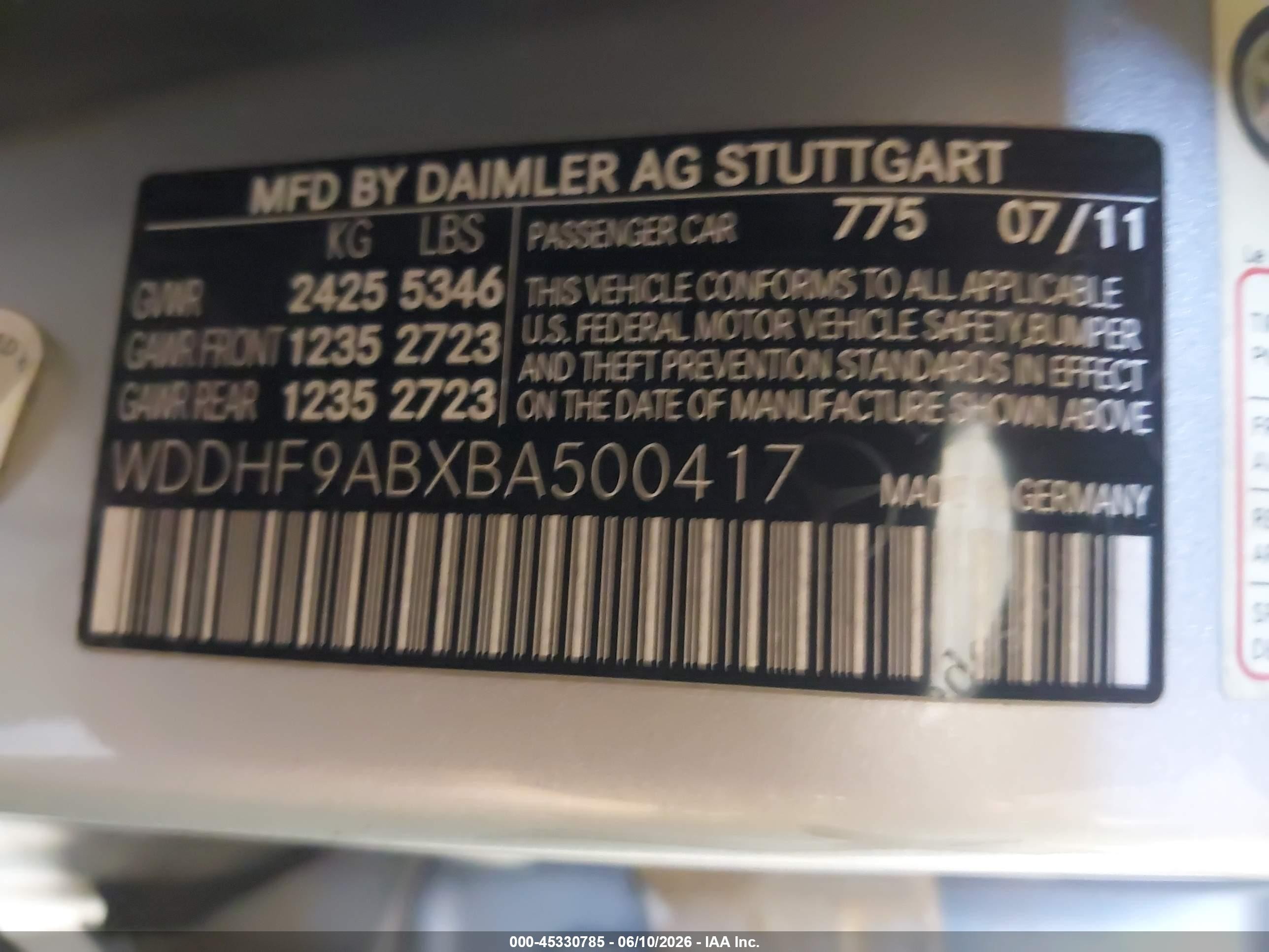 2011 Mercedes-benz E 550 4matic Gray vin: WDDHF9ABXBA500417