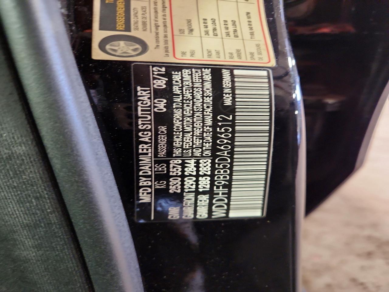 2013 Mercedes-benz E 550 4matic Black vin: WDDHF9BB5DA696512
