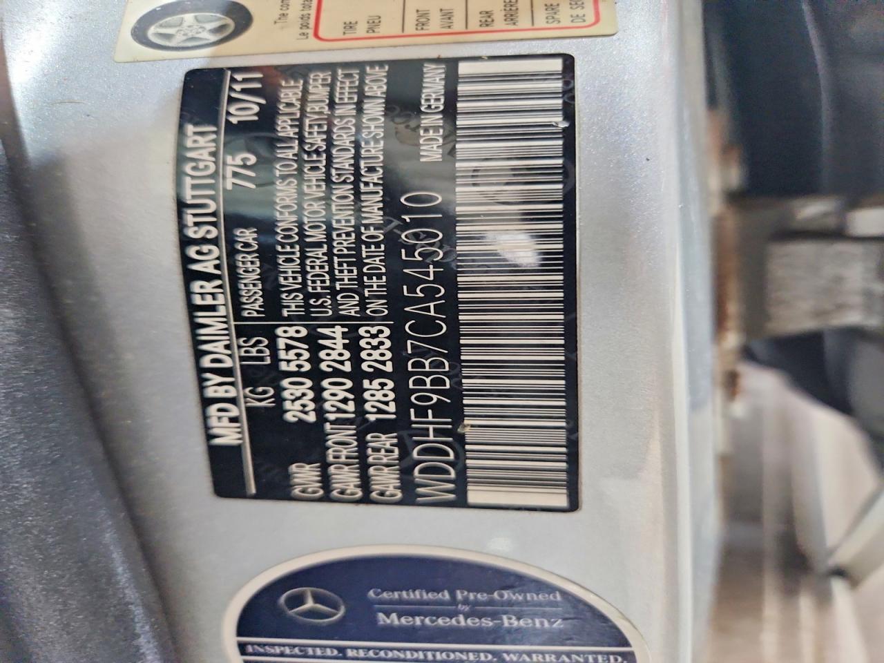 2012 Mercedes-benz E 550 4matic Silver vin: WDDHF9BB7CA545010