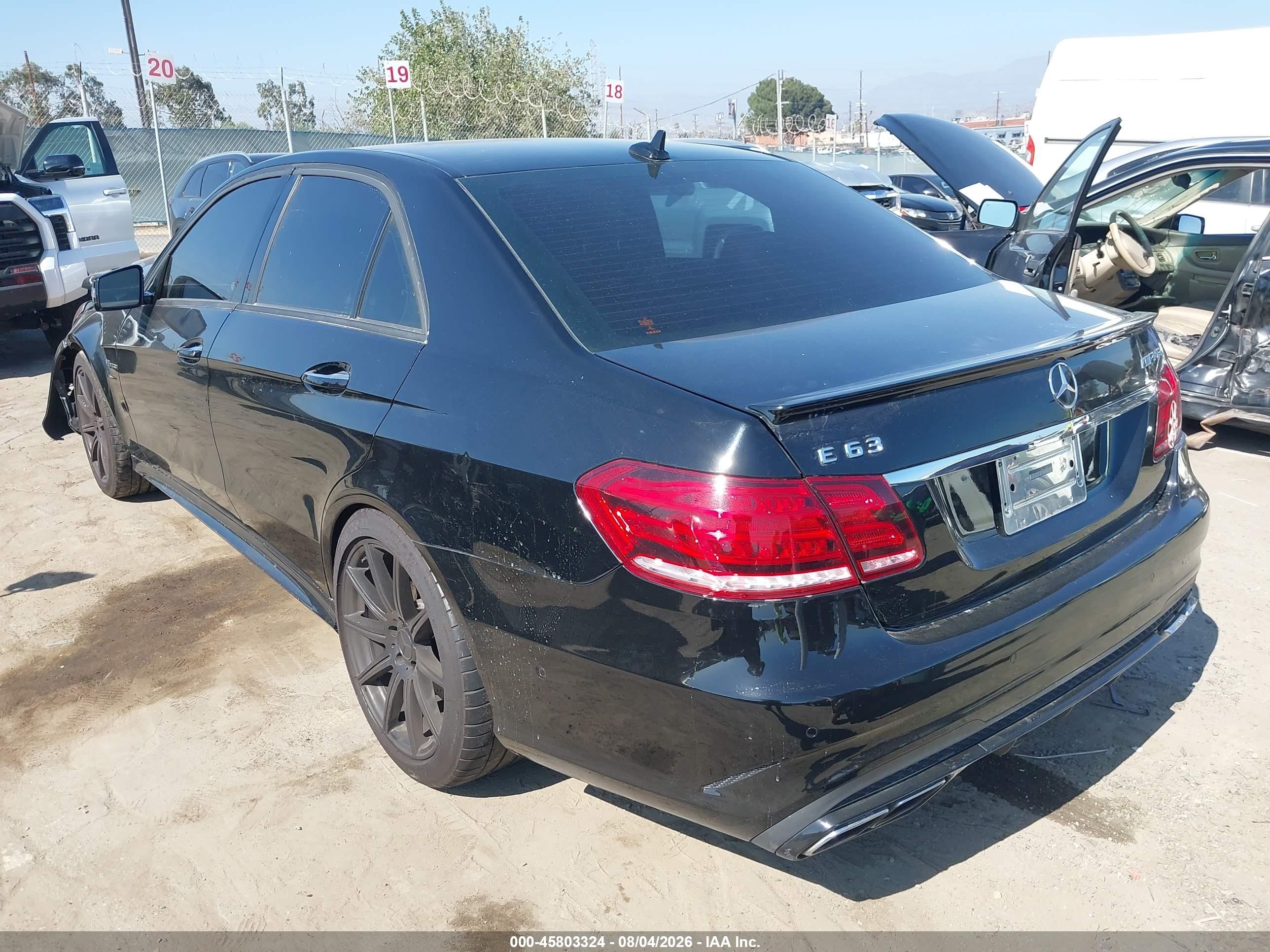 2014 Mercedes-benz E 63 Amg 4matic Black vin: WDDHF9CB0EA918082