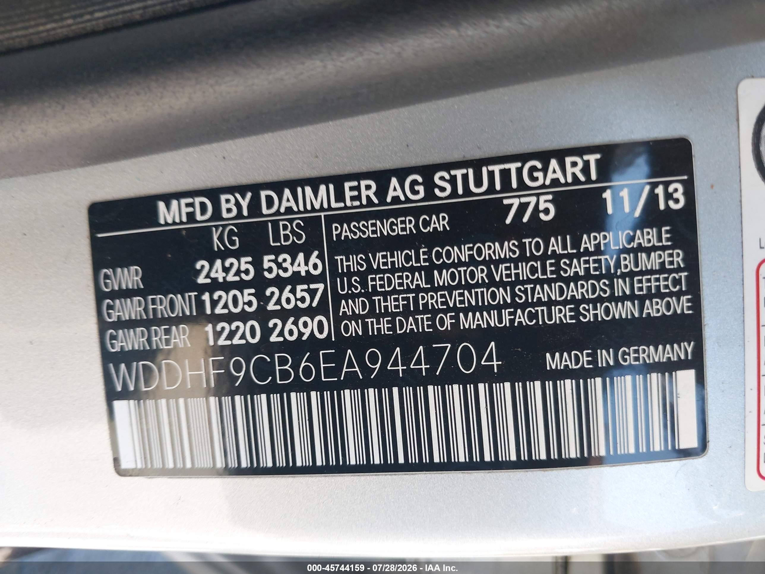 2014 Mercedes-benz E 63 Amg 4matic Gray vin: WDDHF9CB6EA944704