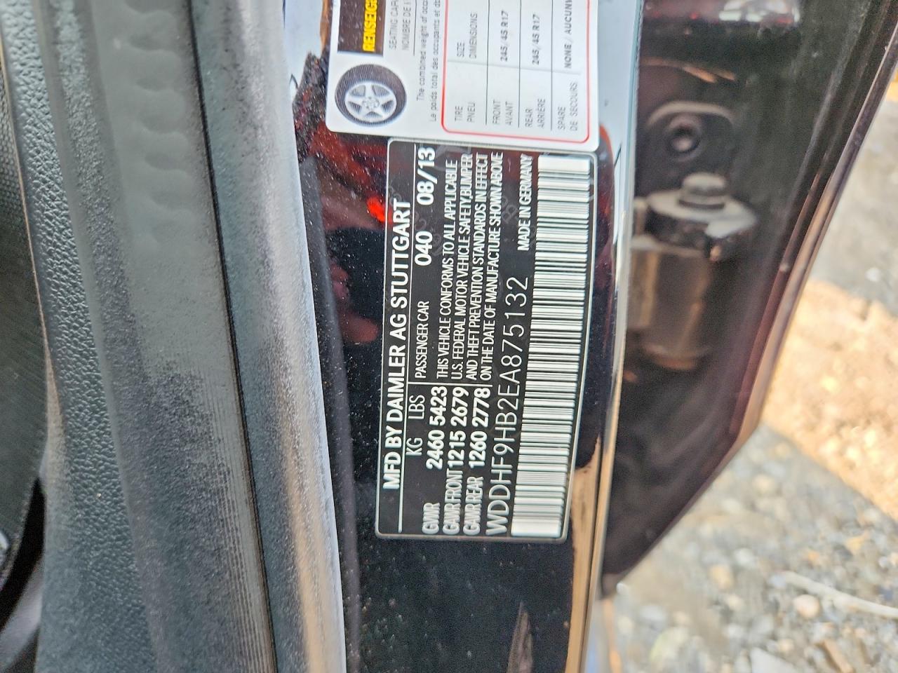 2014 Mercedes-benz E 250 Bluetec Black vin: WDDHF9HB2EA875132