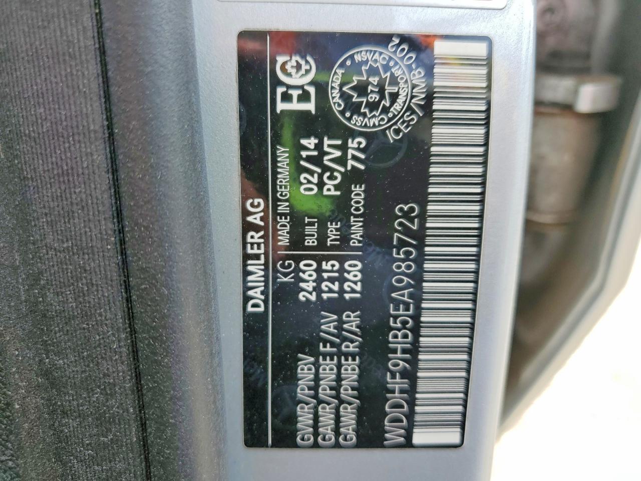 2014 Mercedes-benz E 250 Bluetec Silver vin: WDDHF9HB5EA985723