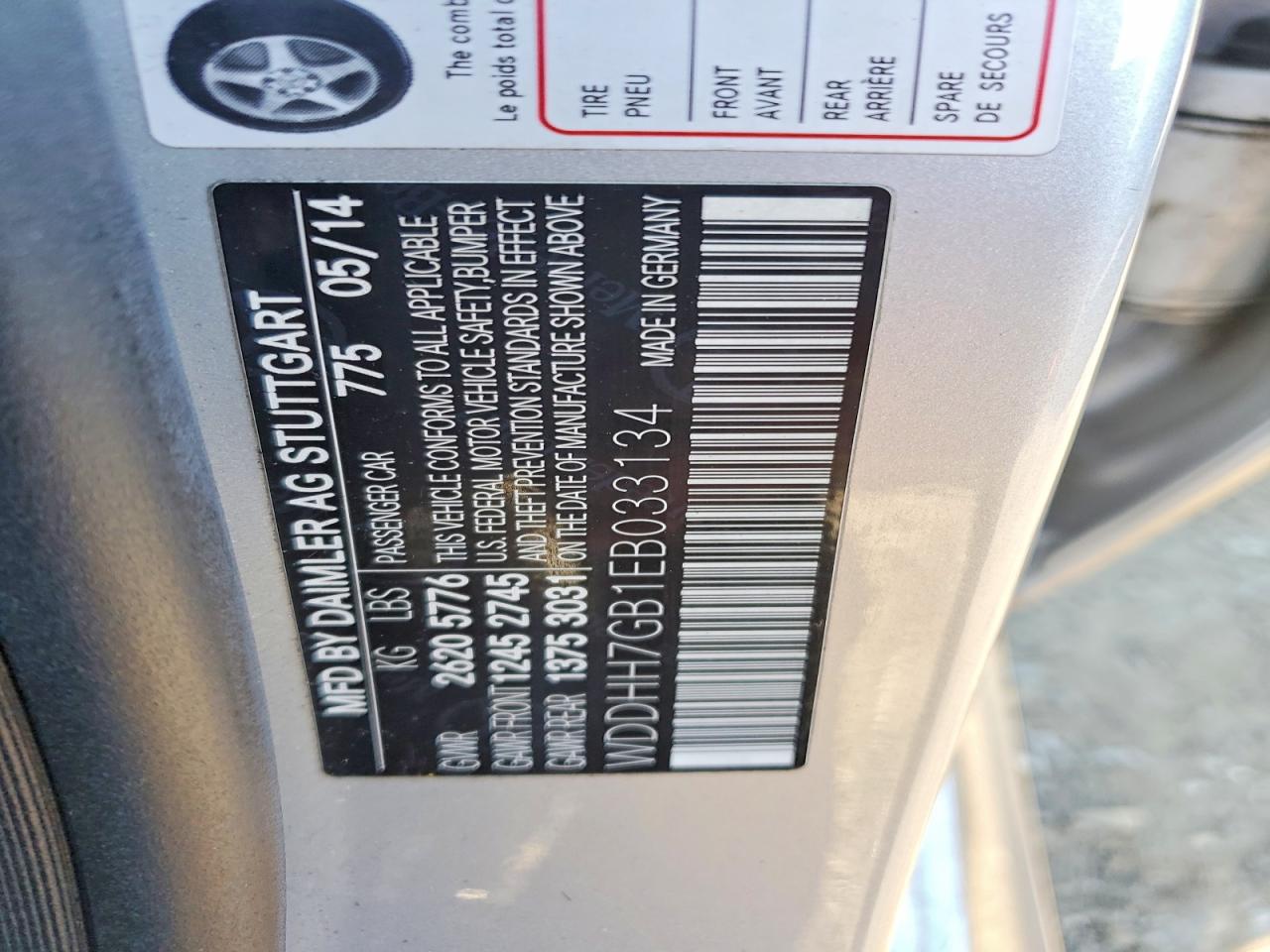 2014 Mercedes-benz E 63 Amg-s Silver vin: WDDHH7GB1EB033134