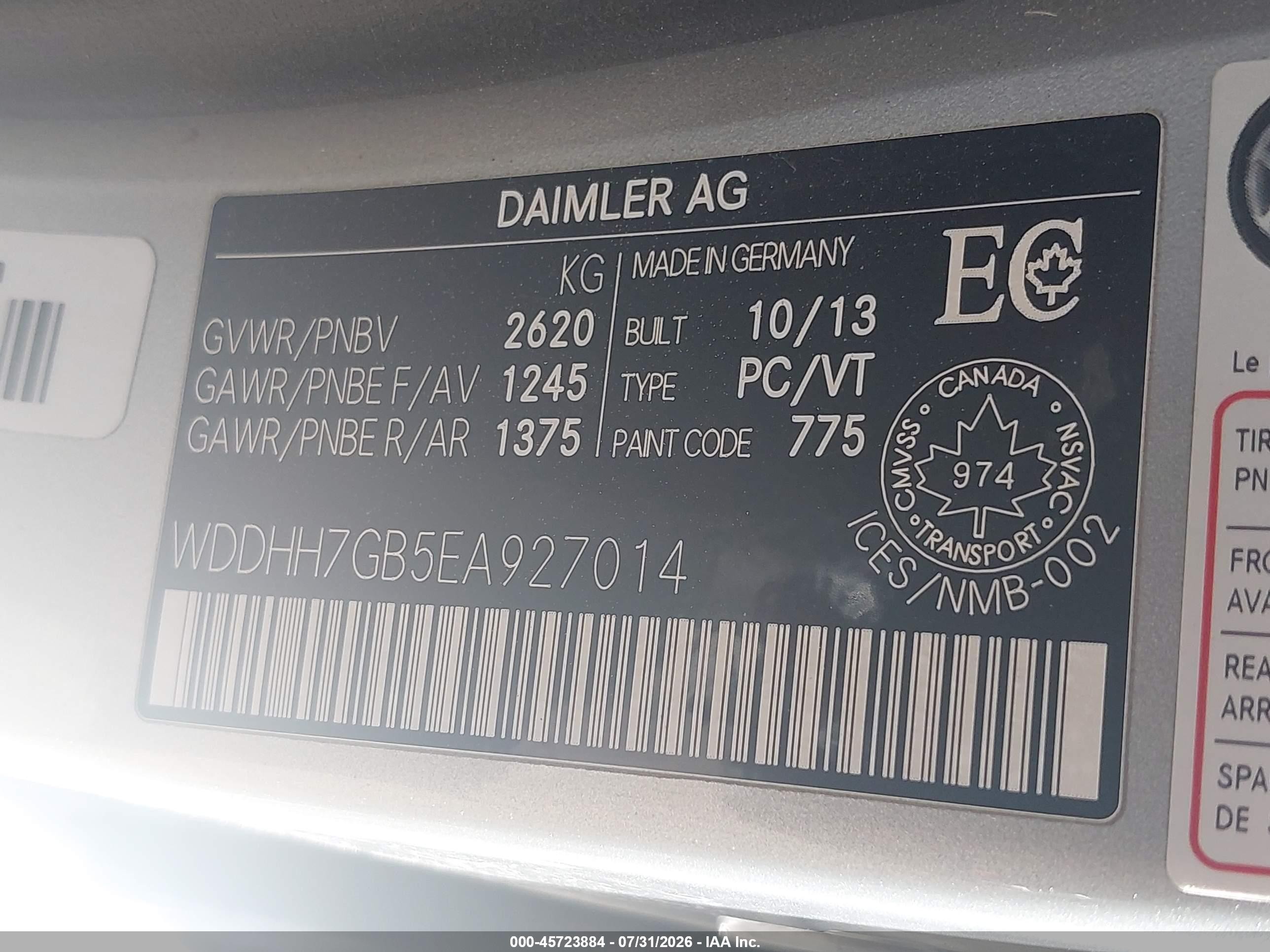 2014 Mercedes-benz E 63 Amg 4matic Gray vin: WDDHH7GB5EA927014