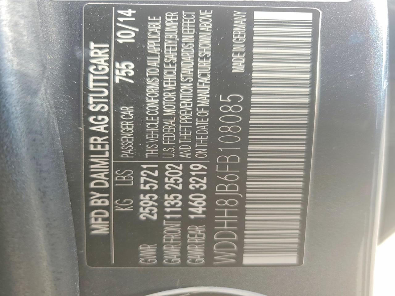 2015 Mercedes-benz E 350 4matic Wagon Charcoal vin: WDDHH8JB6FB108085