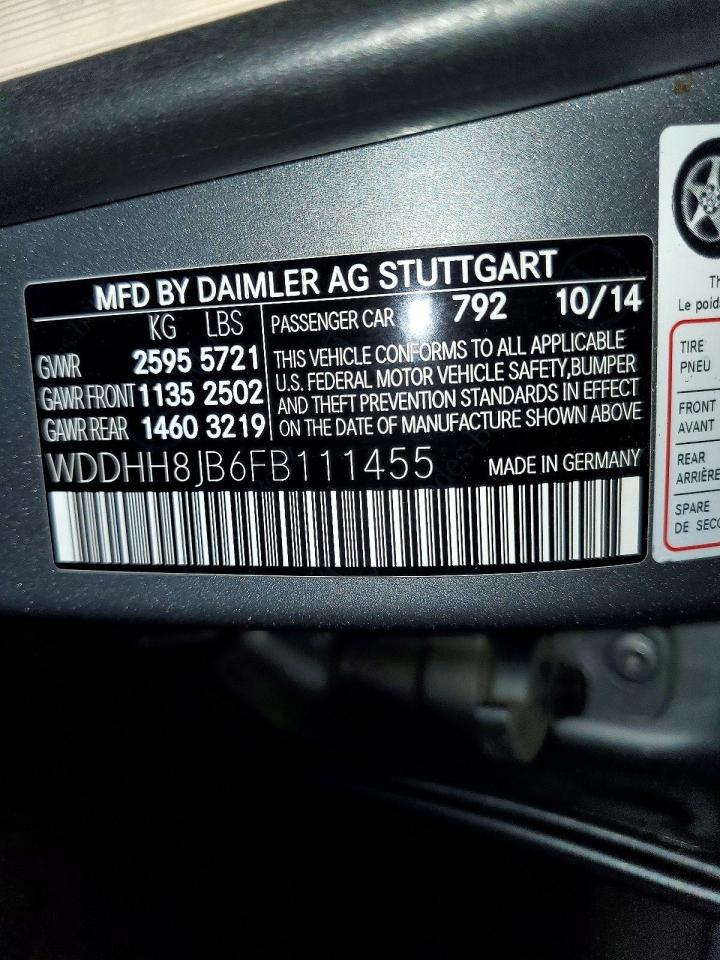 2015 Mercedes-benz E 350 4matic Wagon Gray vin: WDDHH8JB6FB111455