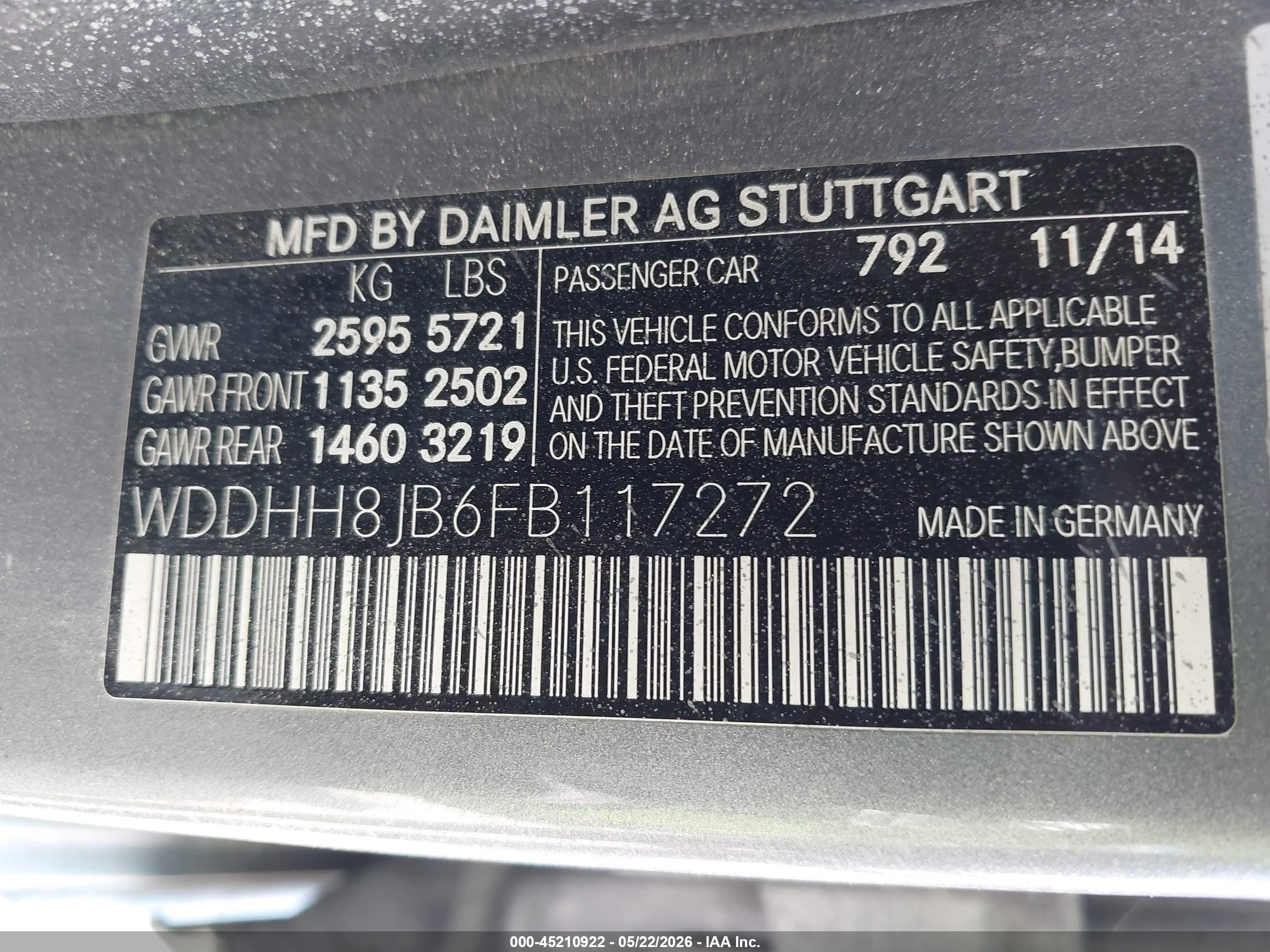 2015 Mercedes-benz E 350 4matic Серый vin: WDDHH8JB6FB117272