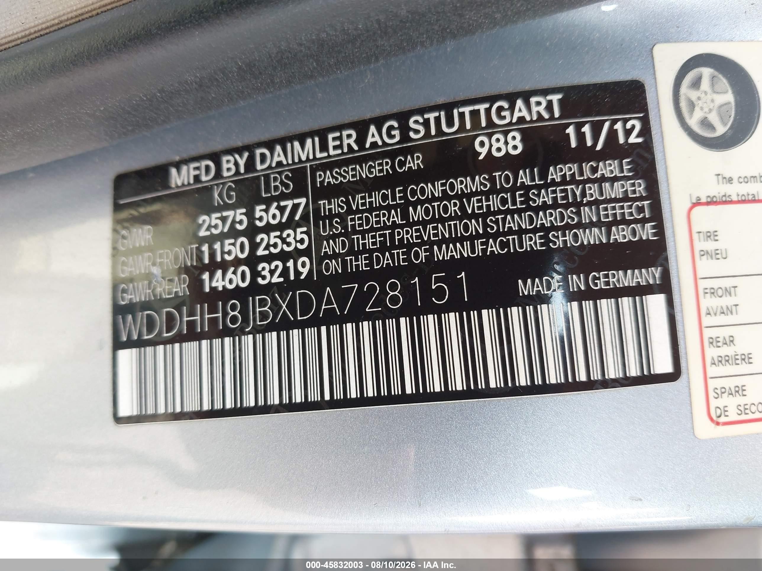 2013 Mercedes-benz E 350 4matic Light Blue vin: WDDHH8JBXDA728151