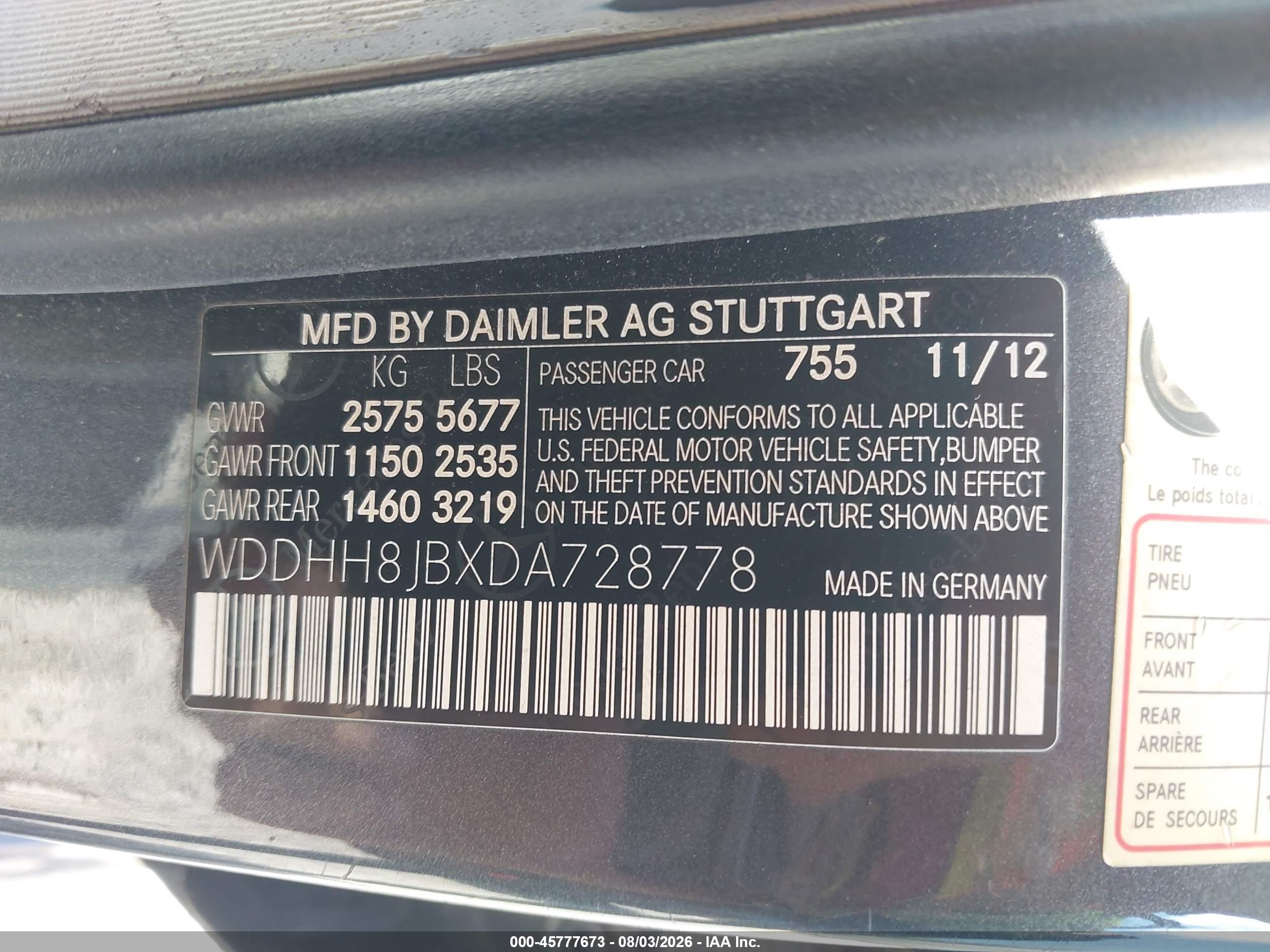 2013 Mercedes-benz E 350 4matic Blue vin: WDDHH8JBXDA728778