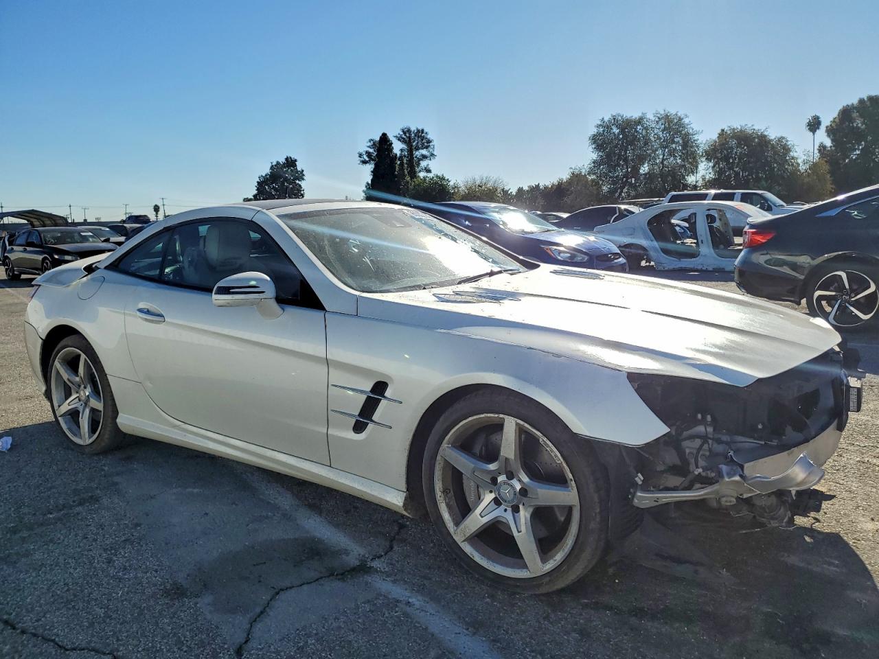 2015 Mercedes-benz Sl 400 White vin: WDDJK6FA0FF033545