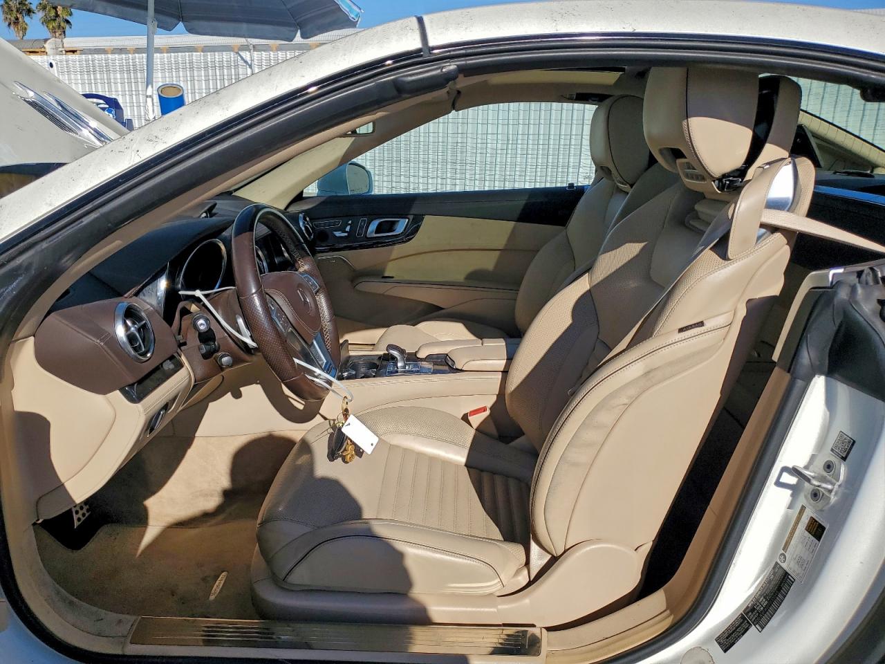 2015 Mercedes-benz Sl 400 White vin: WDDJK6FA0FF033545