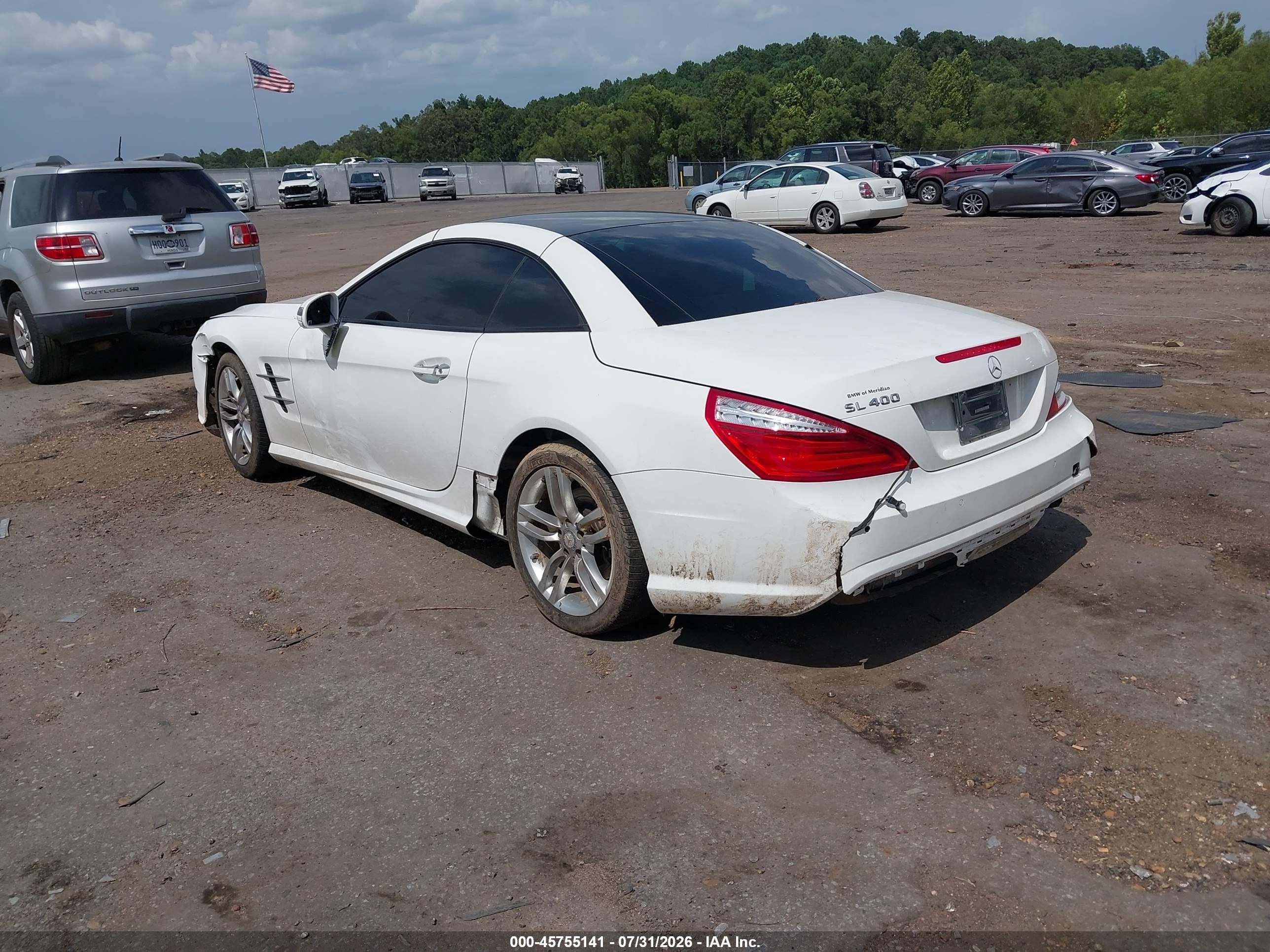 2015 Mercedes-benz Sl 400   White vin: WDDJK6FA0FF033626