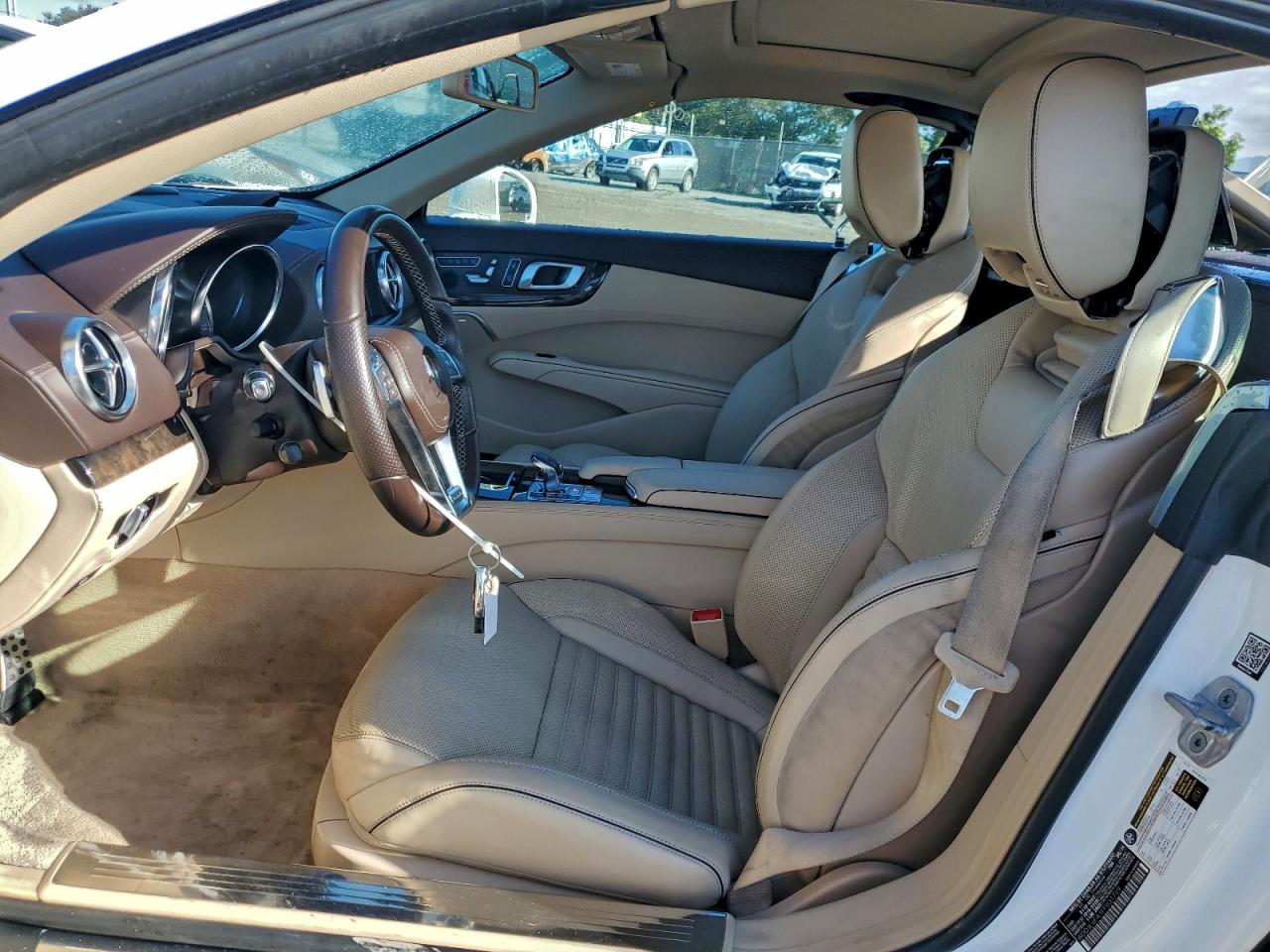 2015 Mercedes-benz Sl 400 White vin: WDDJK6FA1FF031769