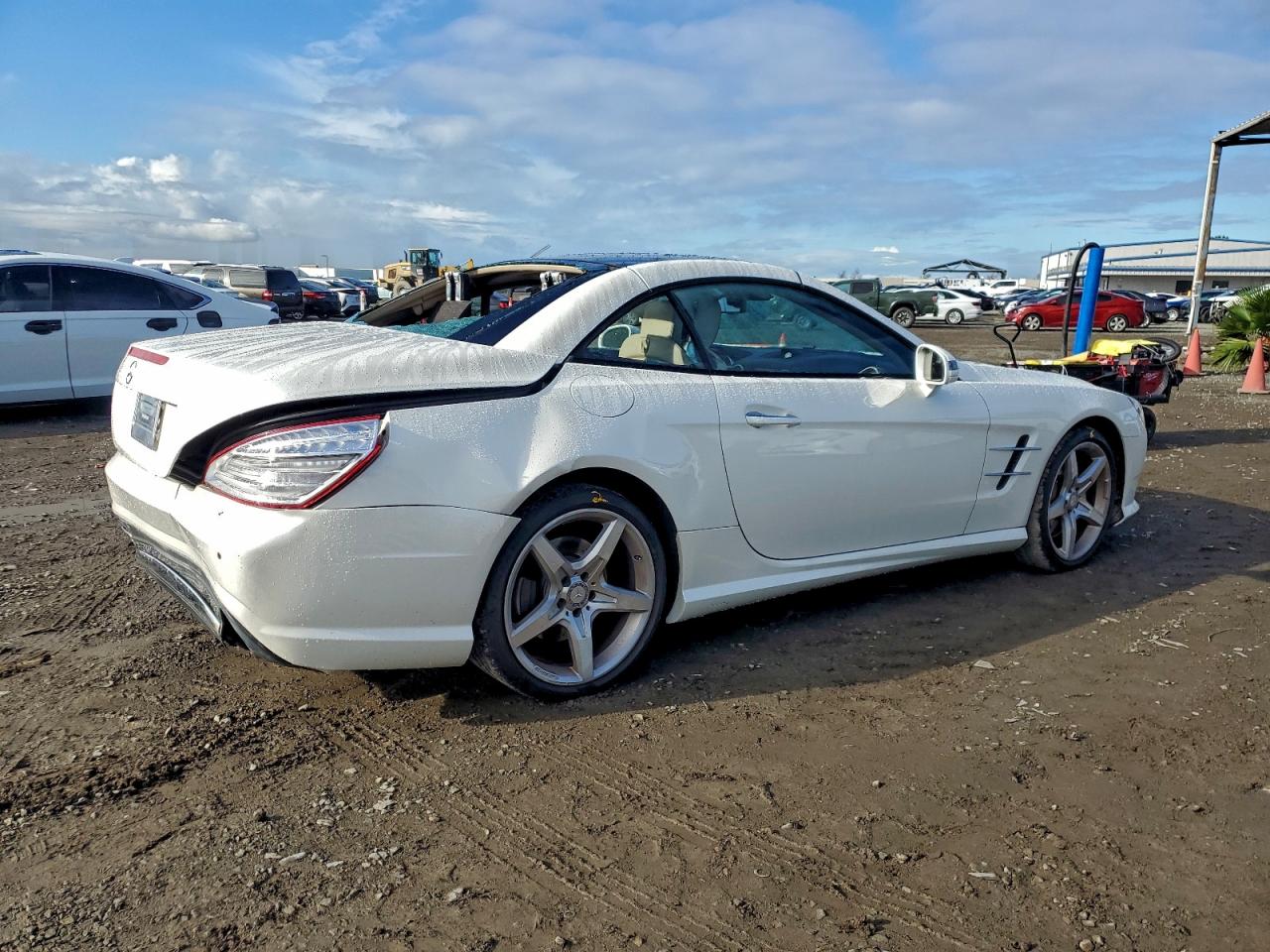 2015 Mercedes-benz Sl 400 White vin: WDDJK6FA1FF031769
