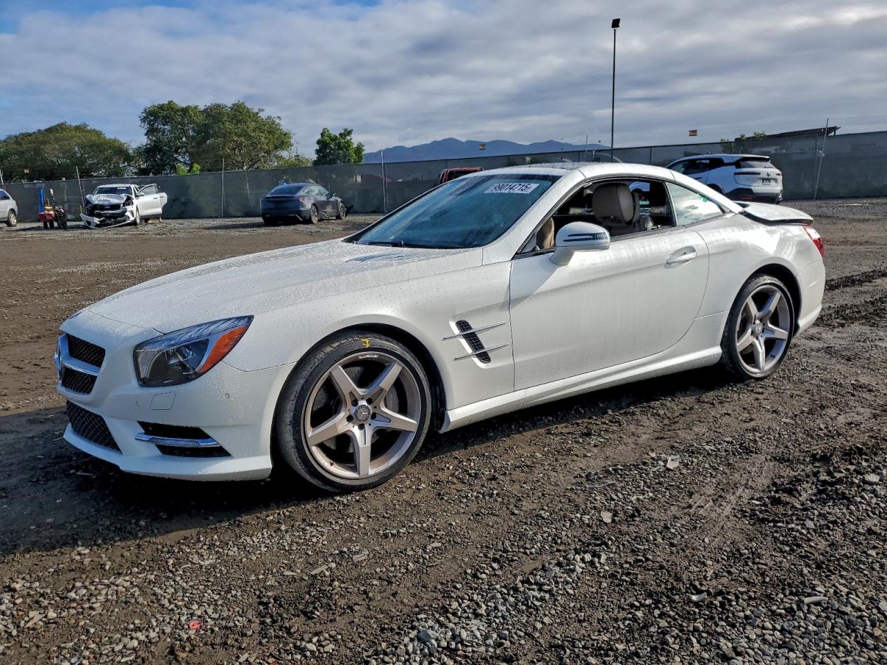 2015 Mercedes-benz Sl 400 White vin: WDDJK6FA1FF031769