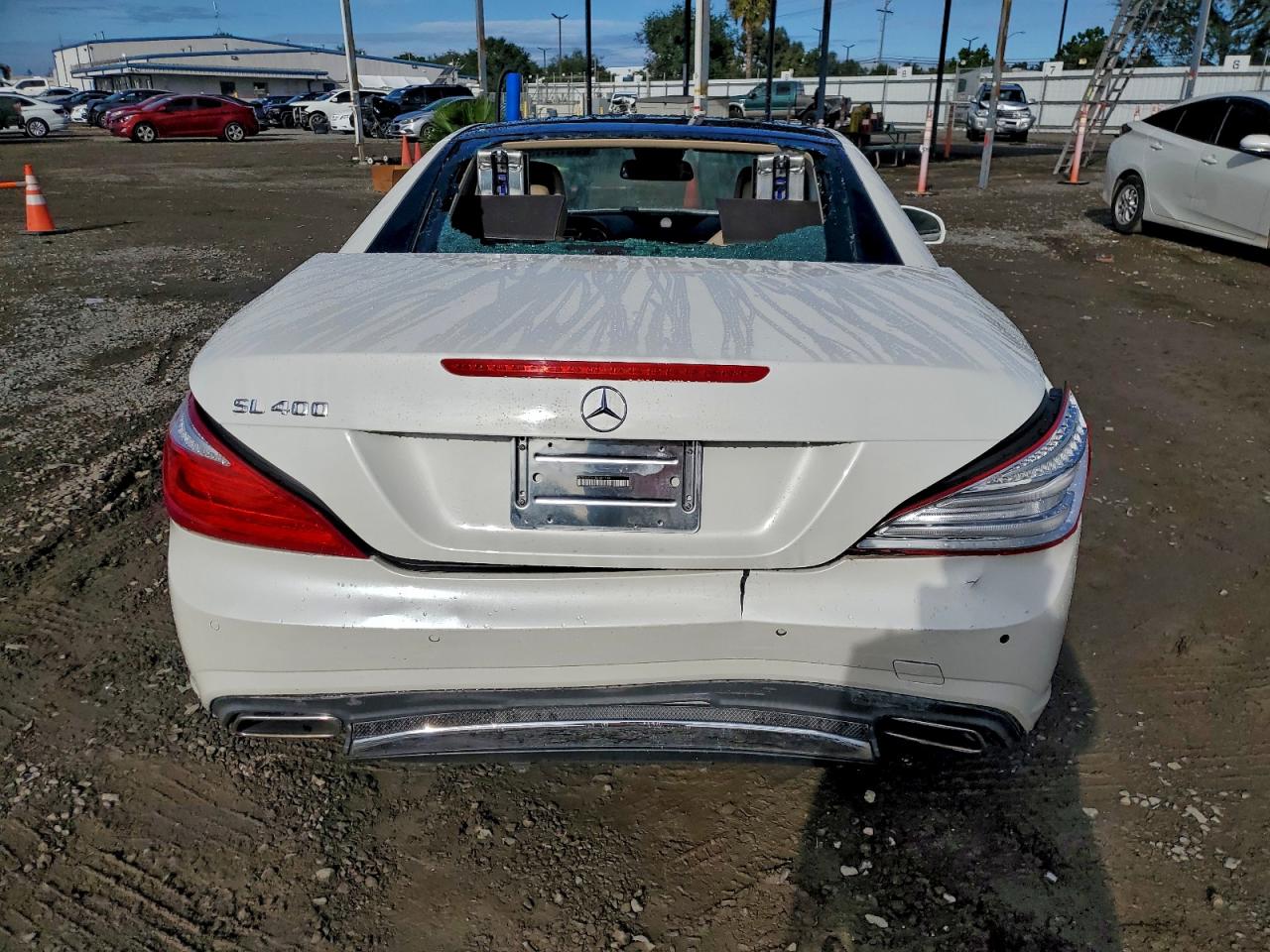 2015 Mercedes-benz Sl 400 White vin: WDDJK6FA1FF031769