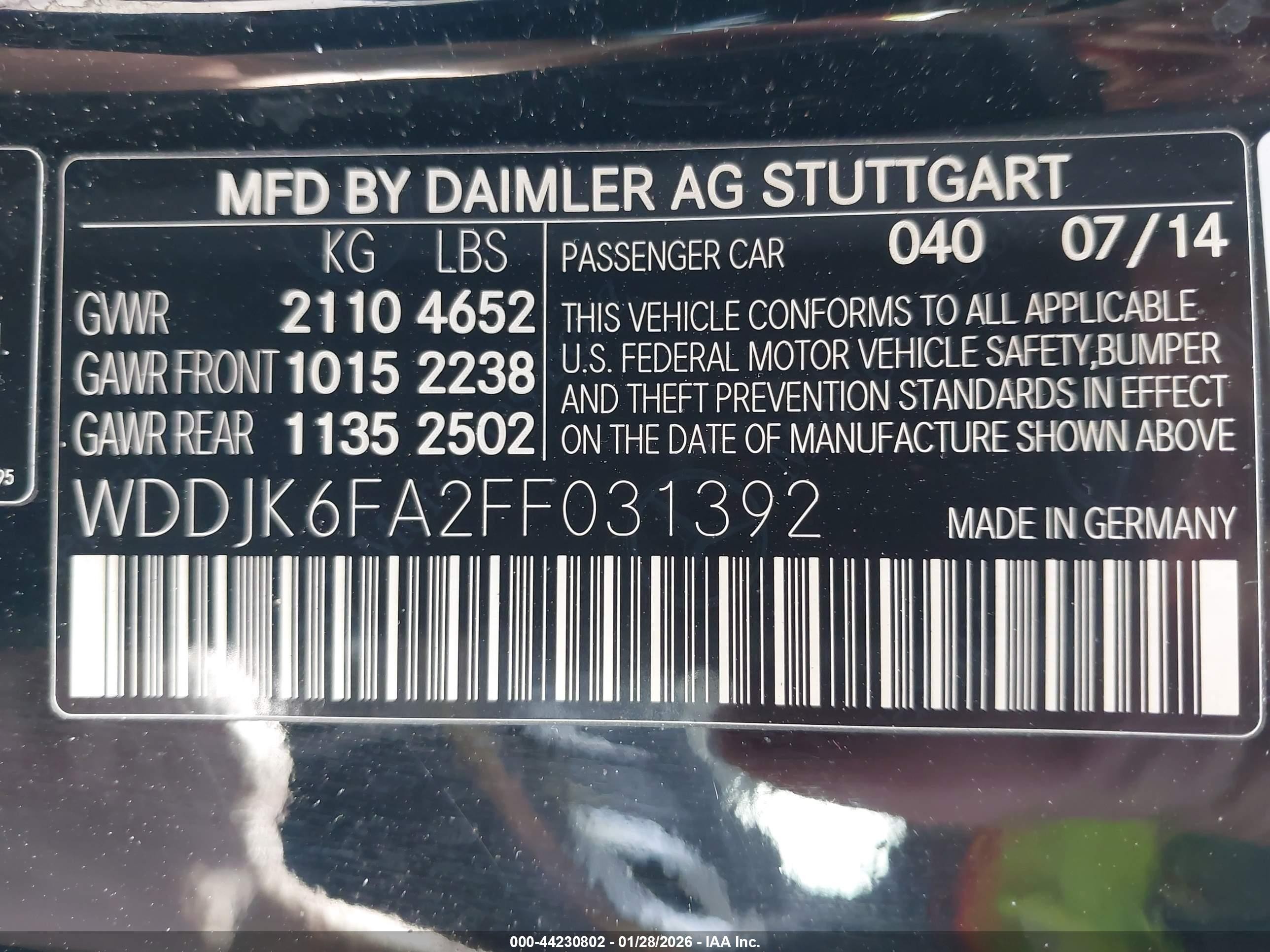2015 Mercedes-benz Sl 400   Black vin: WDDJK6FA2FF031392