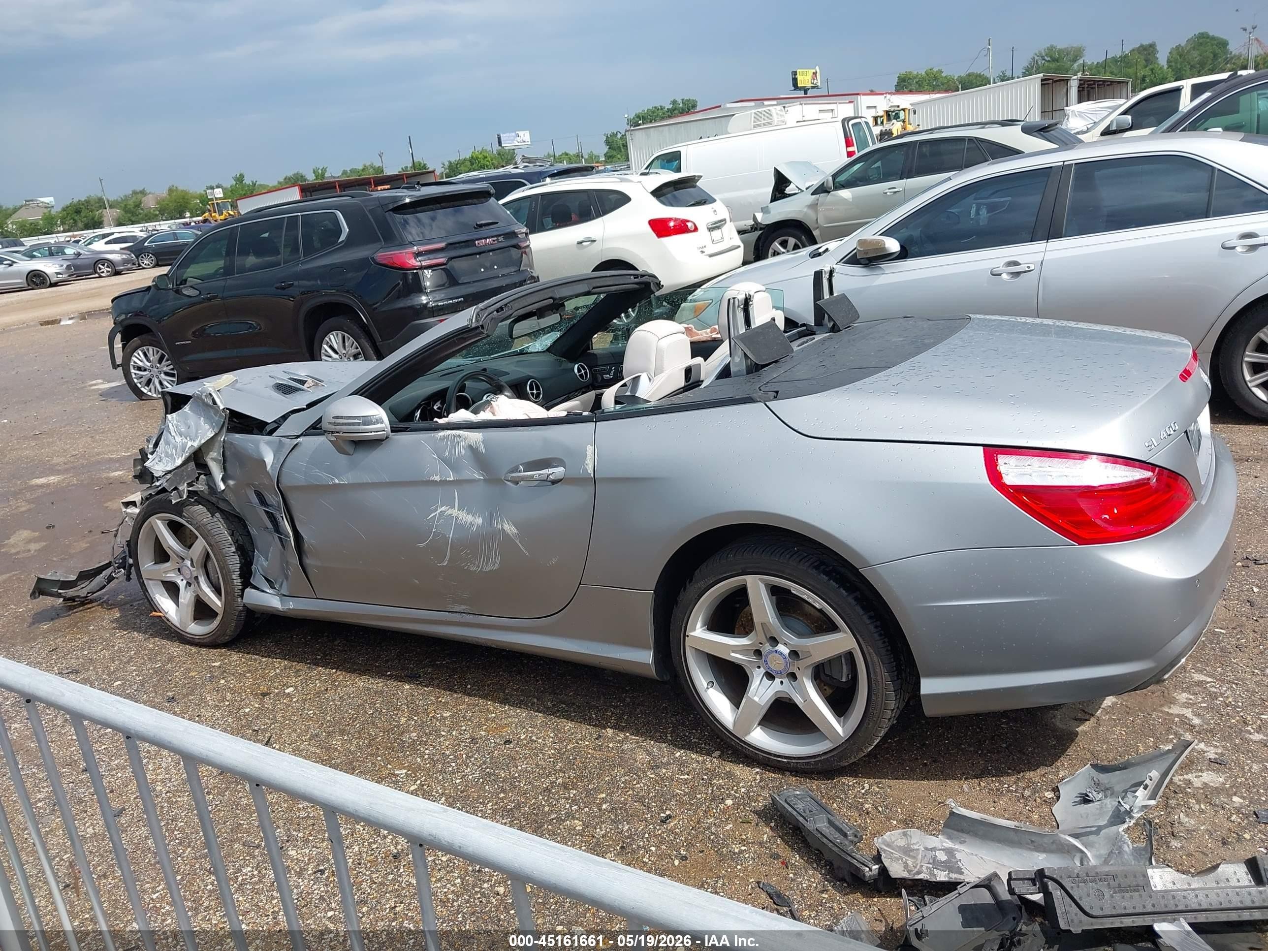 2015 Mercedes-benz Sl 400   Silver vin: WDDJK6FA3FF031157
