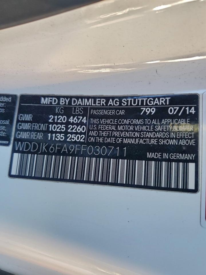 2015 Mercedes-benz Sl 400 White vin: WDDJK6FA9FF030711